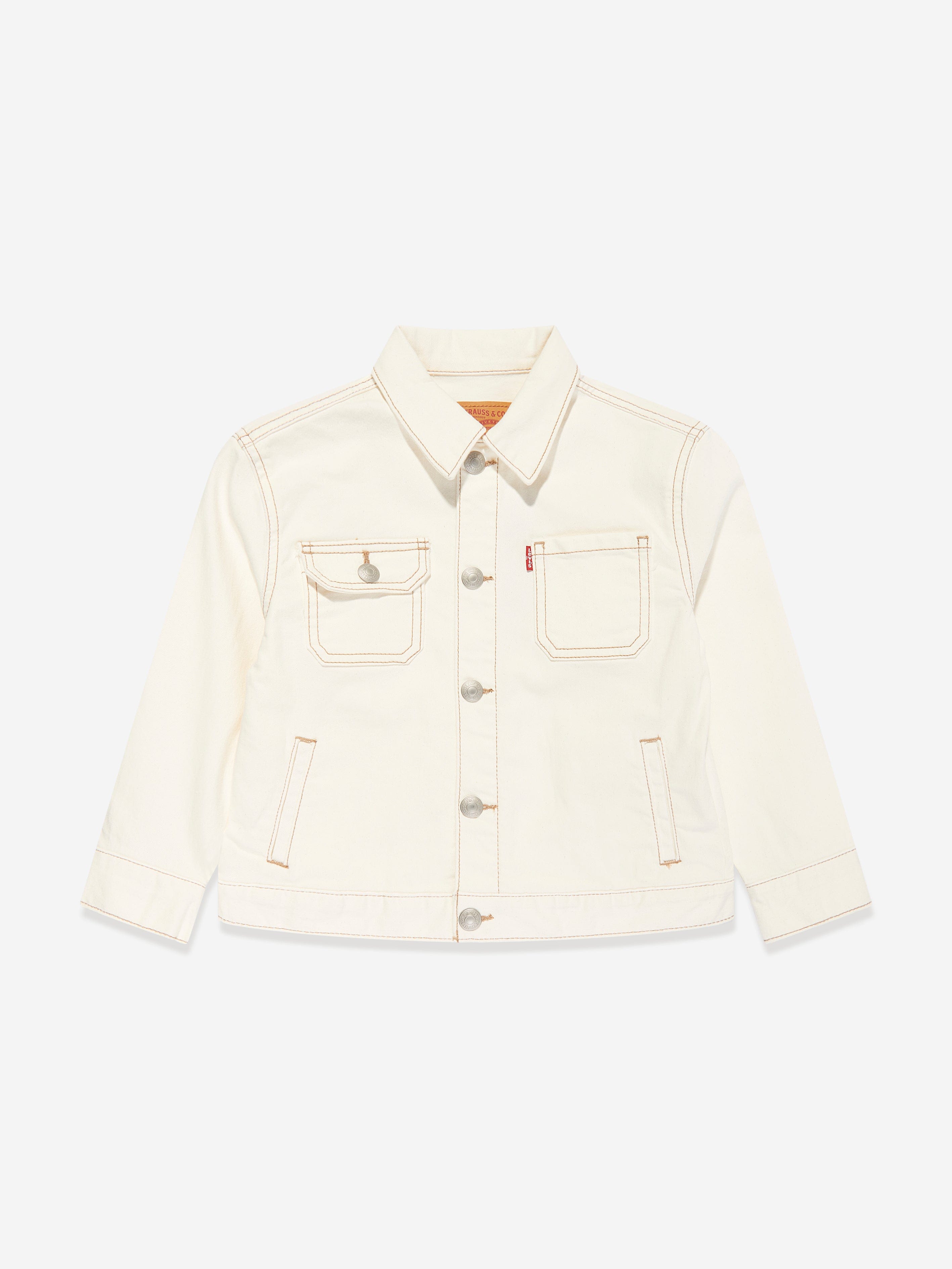 Levi's Wear Boys Relaxed Denim Jacket in Ivory