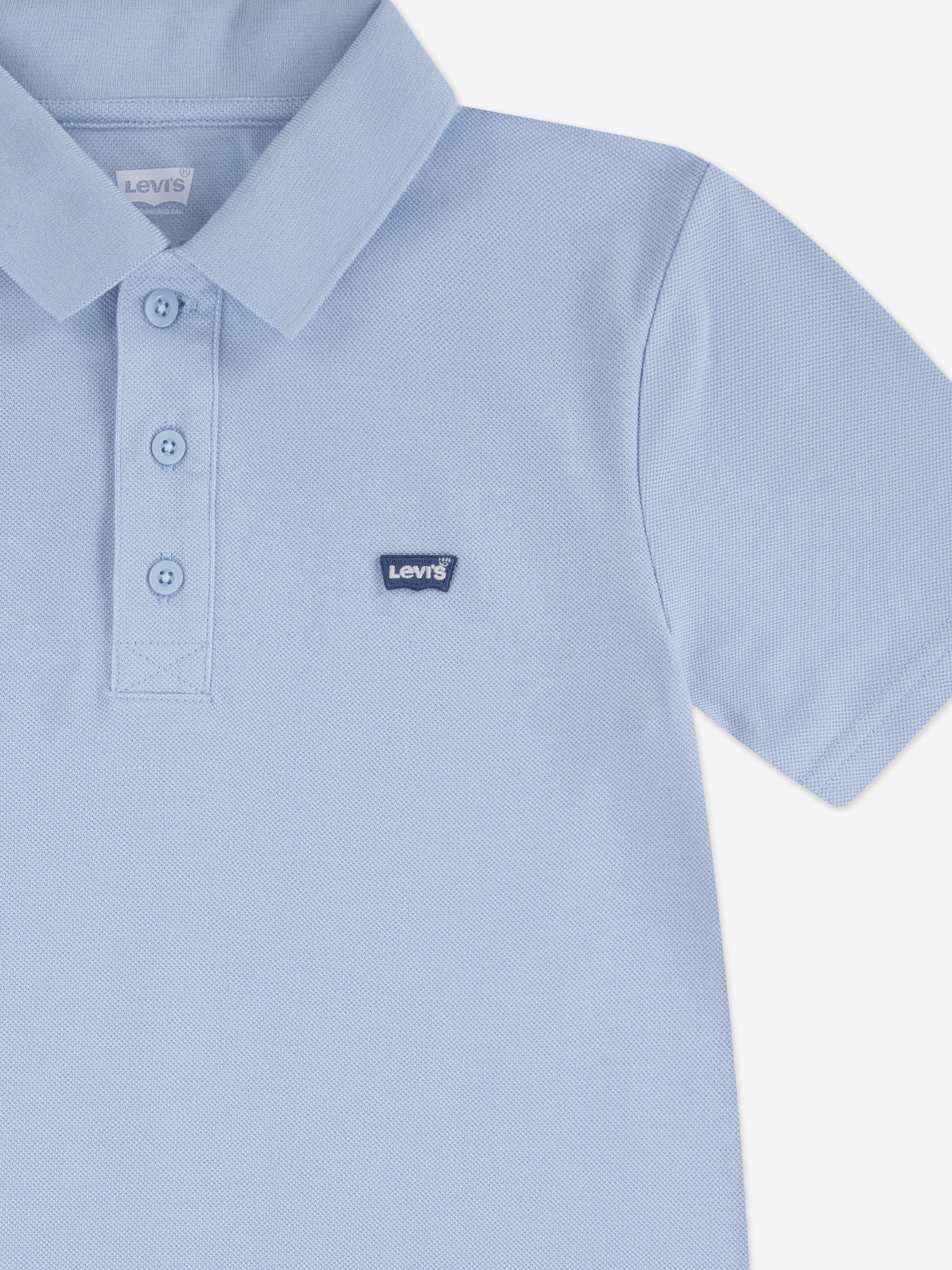 Levi's Boys Back Neck Tape Polo Shirt in Blue