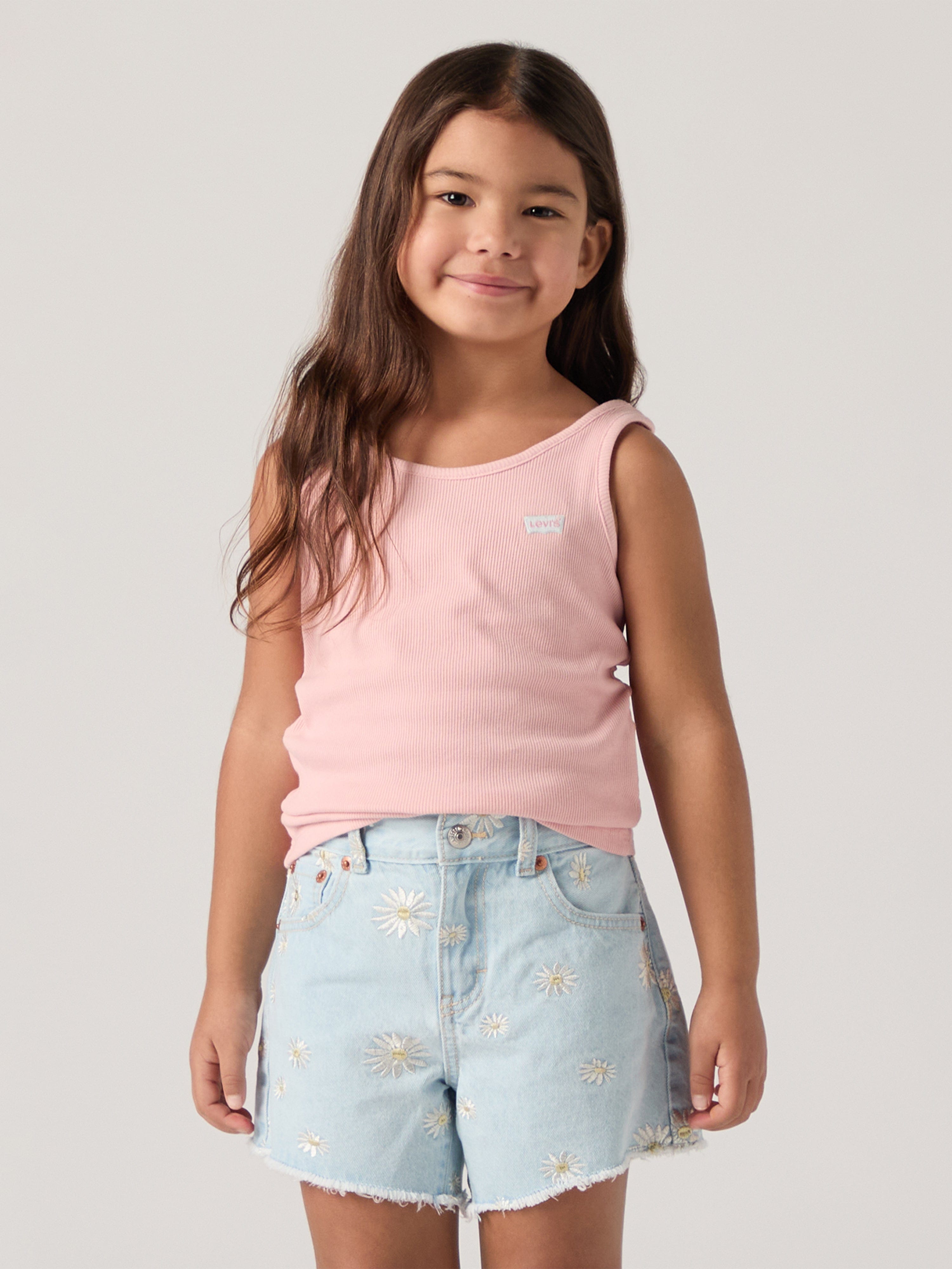 Levi's Girls Meet and Greet Ribbed Tank Top in Pink