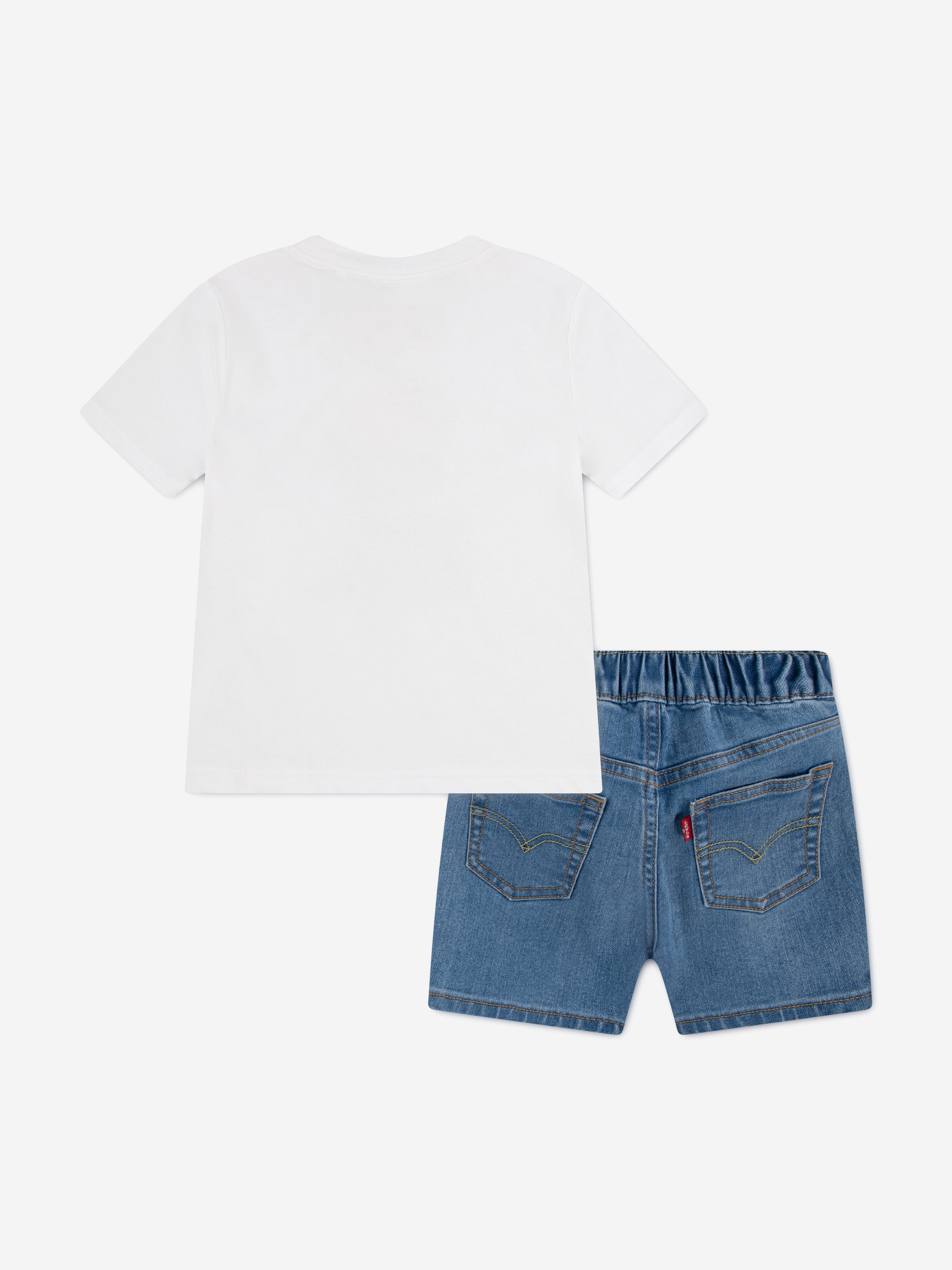 Levi's Baby Boys Skater T-Shirt and Shorts Set in White