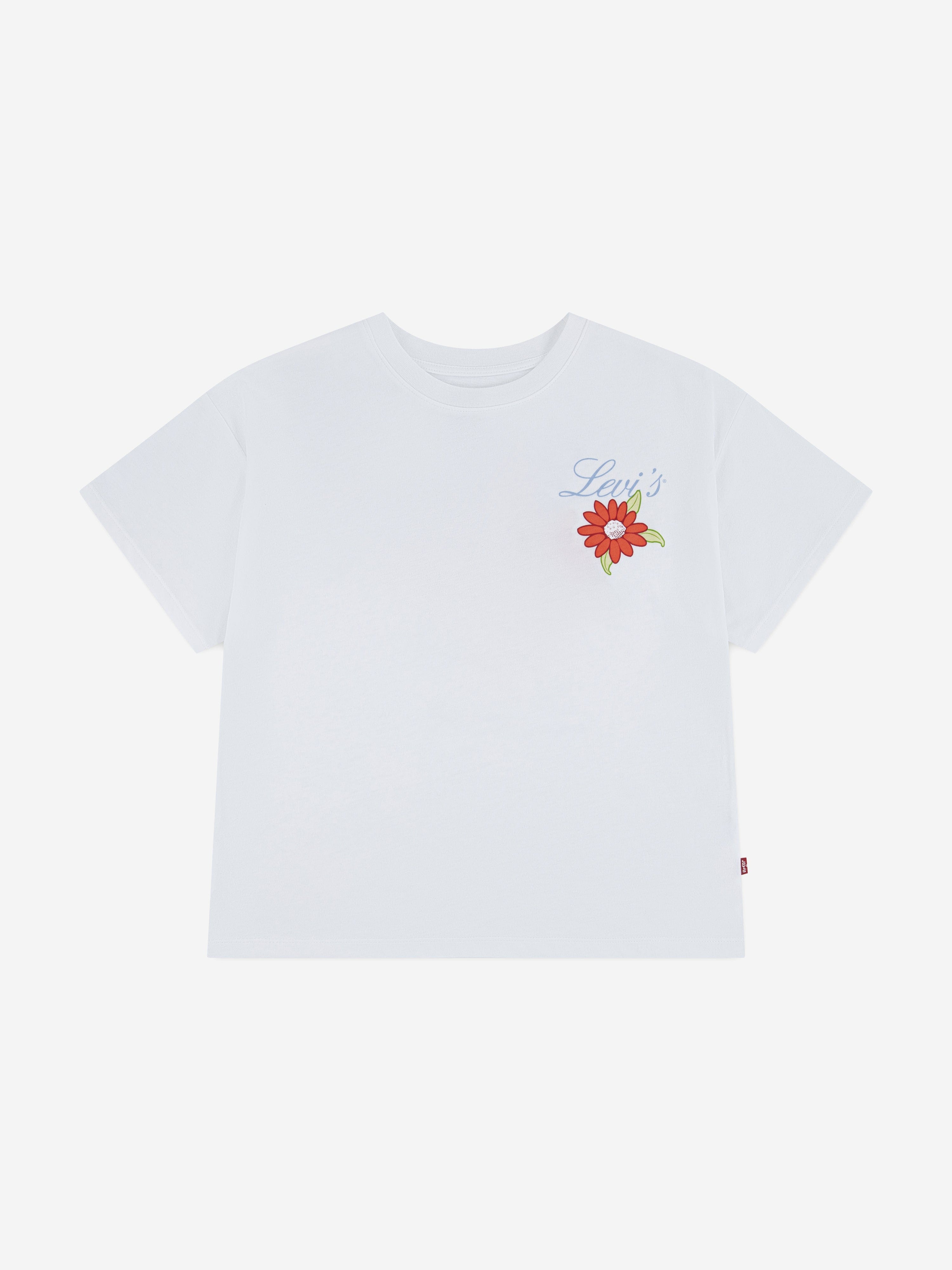 Levi's Girls Levis Floral Oversized T-Shirt in White