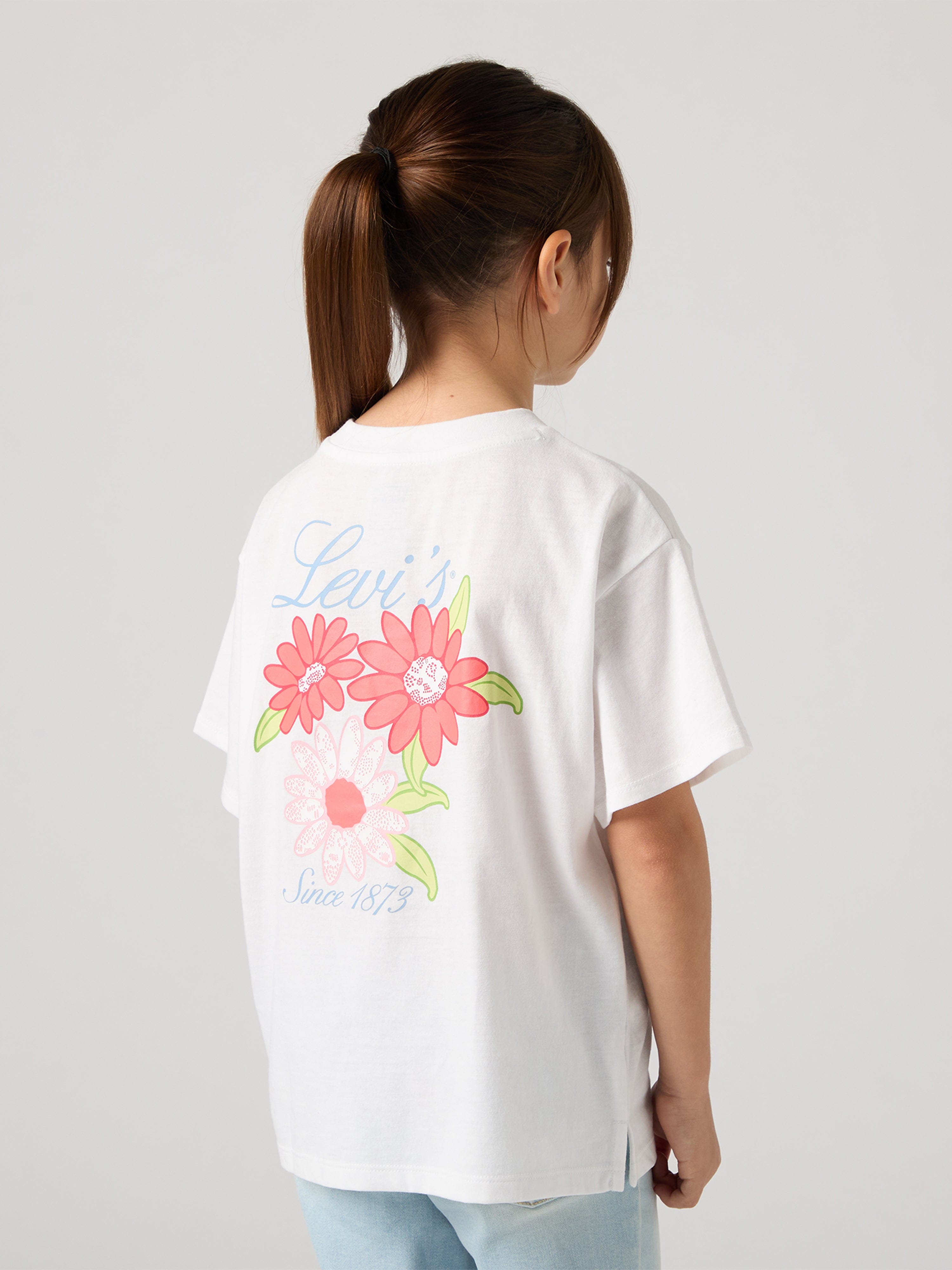 Levi's Girls Levis Floral Oversized T-Shirt in White