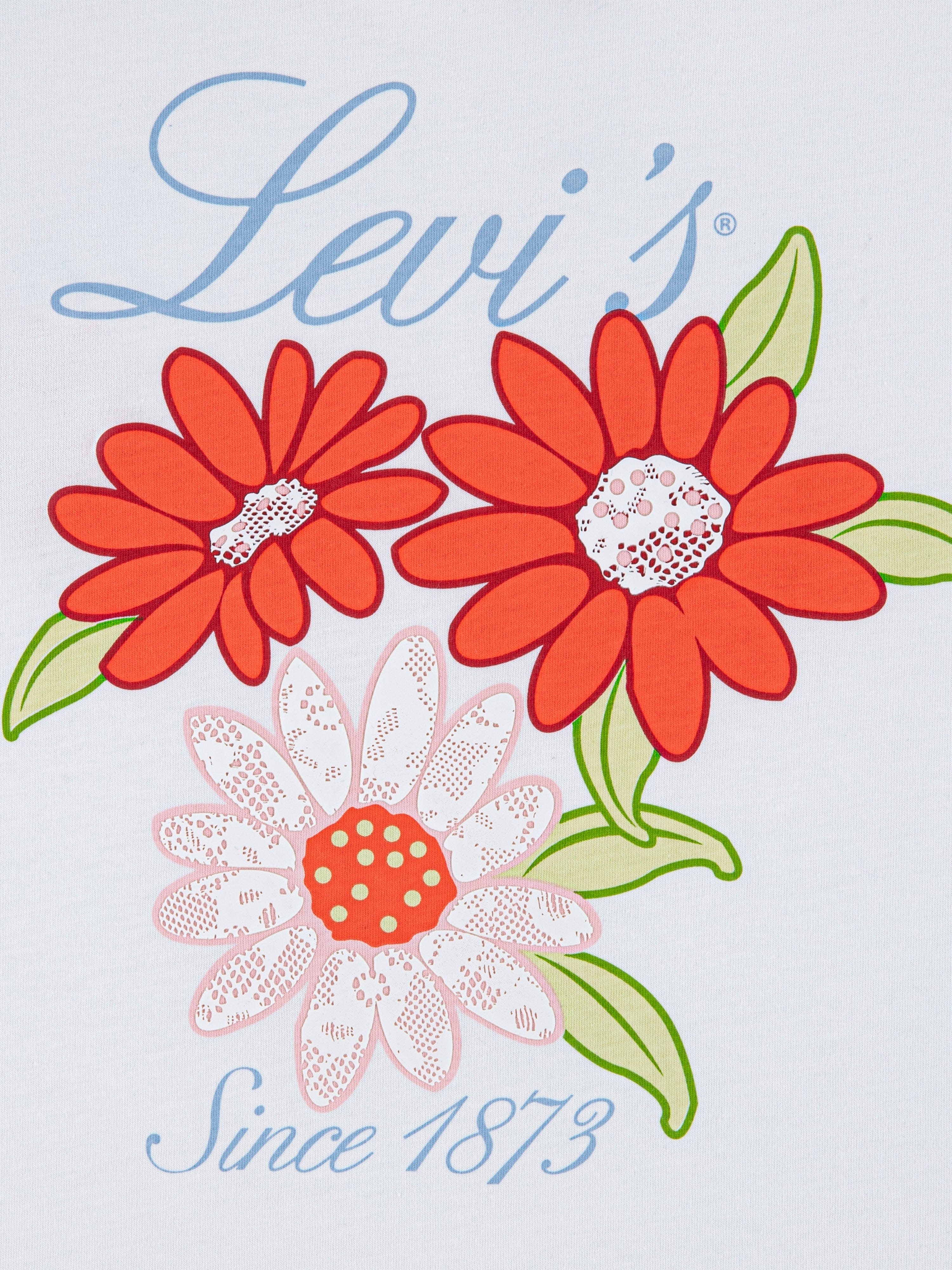 Levi's Girls Levis Floral Oversized T-Shirt in White