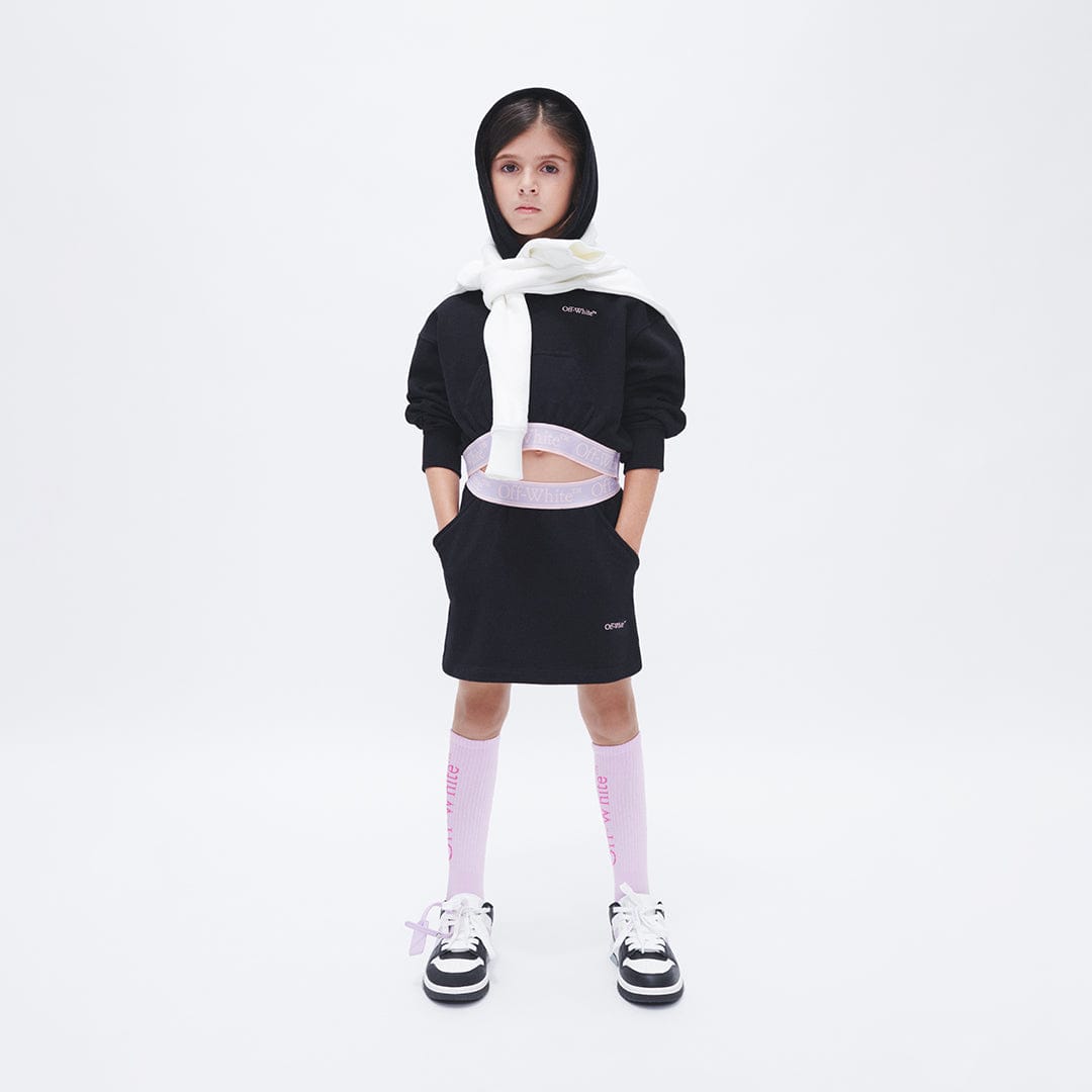 Off-White Girls Bookish Logo Band Skirt in Black