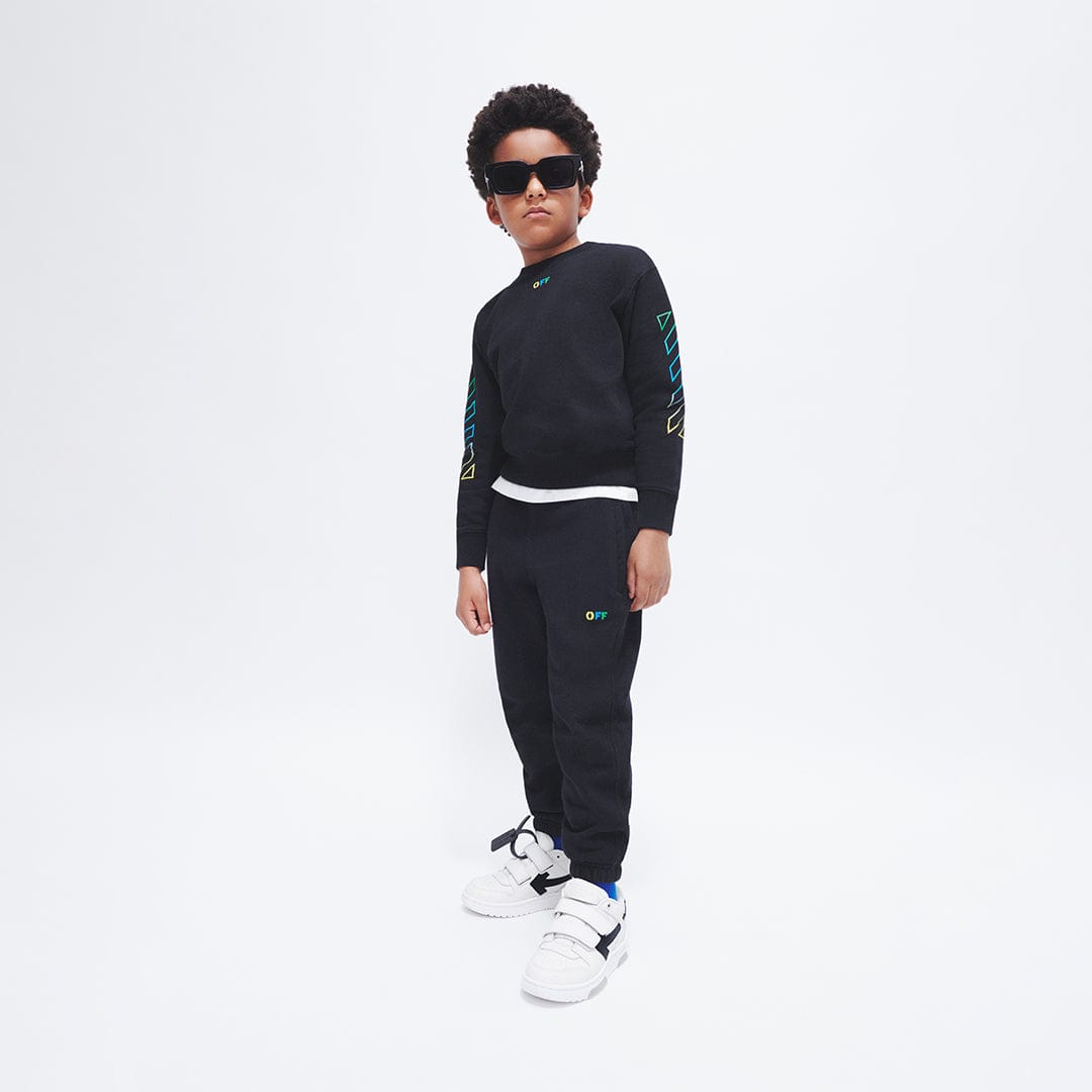 Off-White Kids Arrow Rainbow Sweatshirt in Black