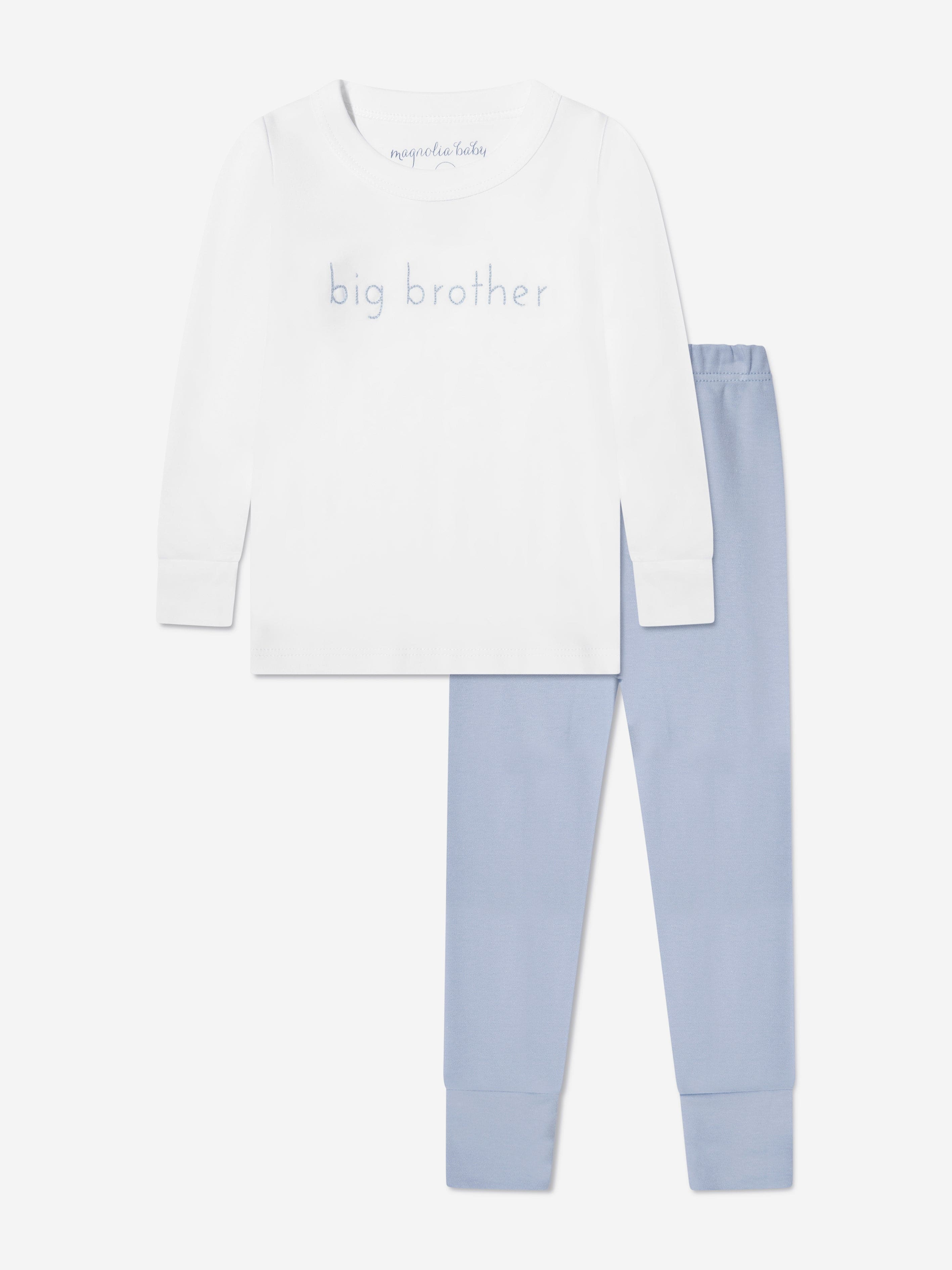 Magnolia Baby Baby Boys Little Brother Pyjamas in Blue