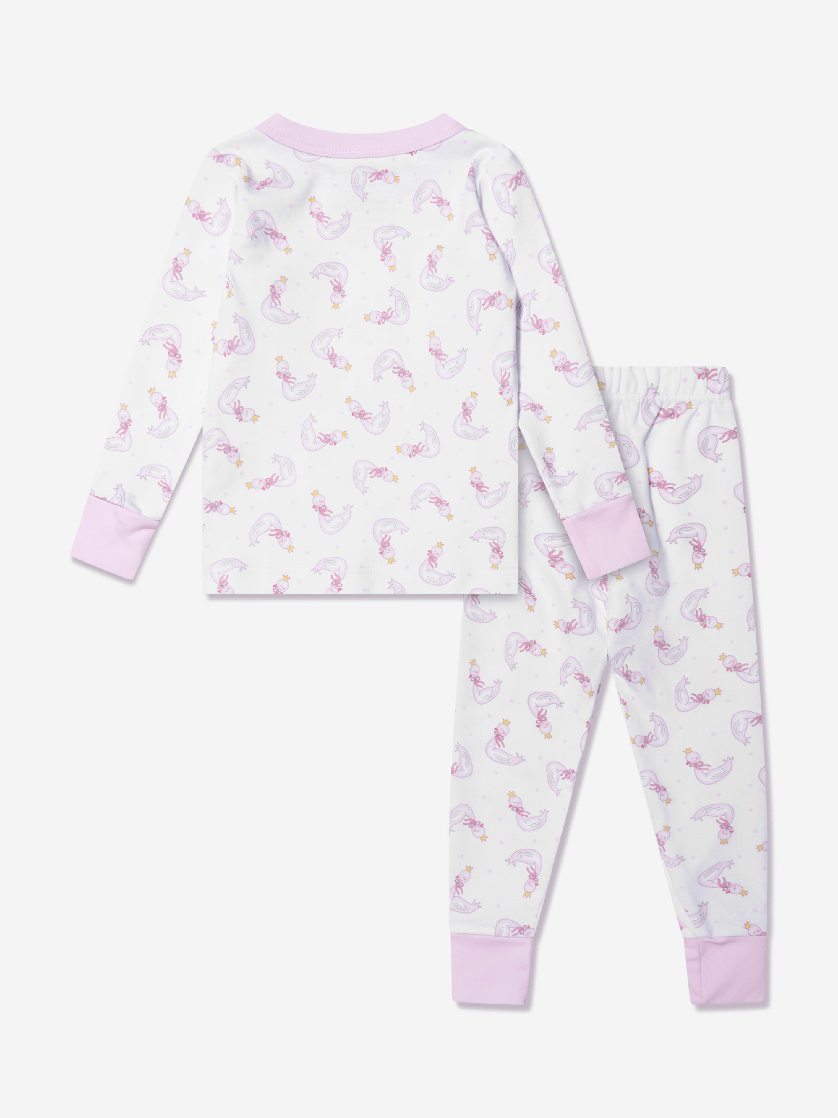 Magnolia Baby Baby Girls Princess Swan Long Pyjamas in White