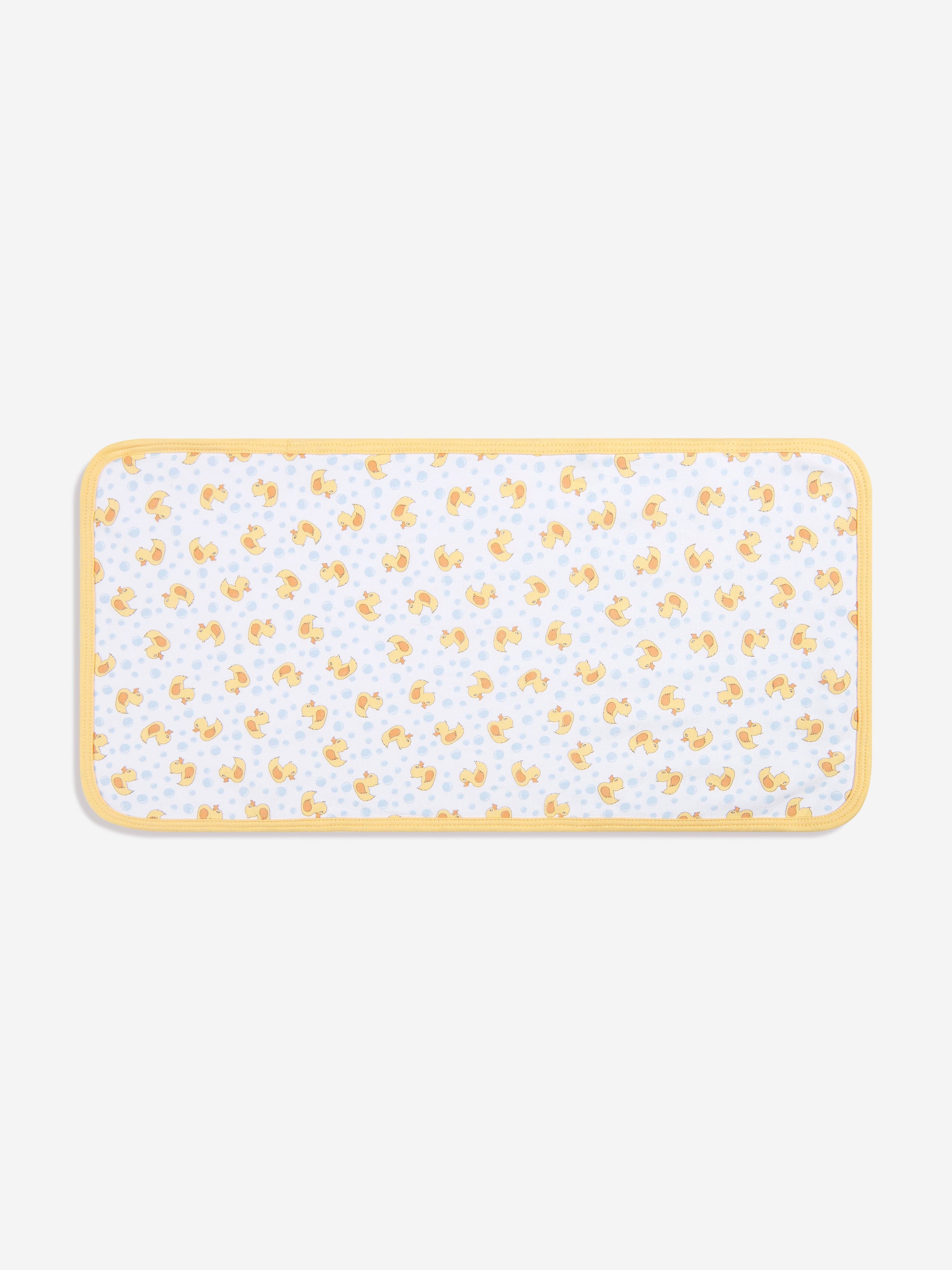 Magnolia Baby Baby Rubber Ducky Printed Burp Cloth in White