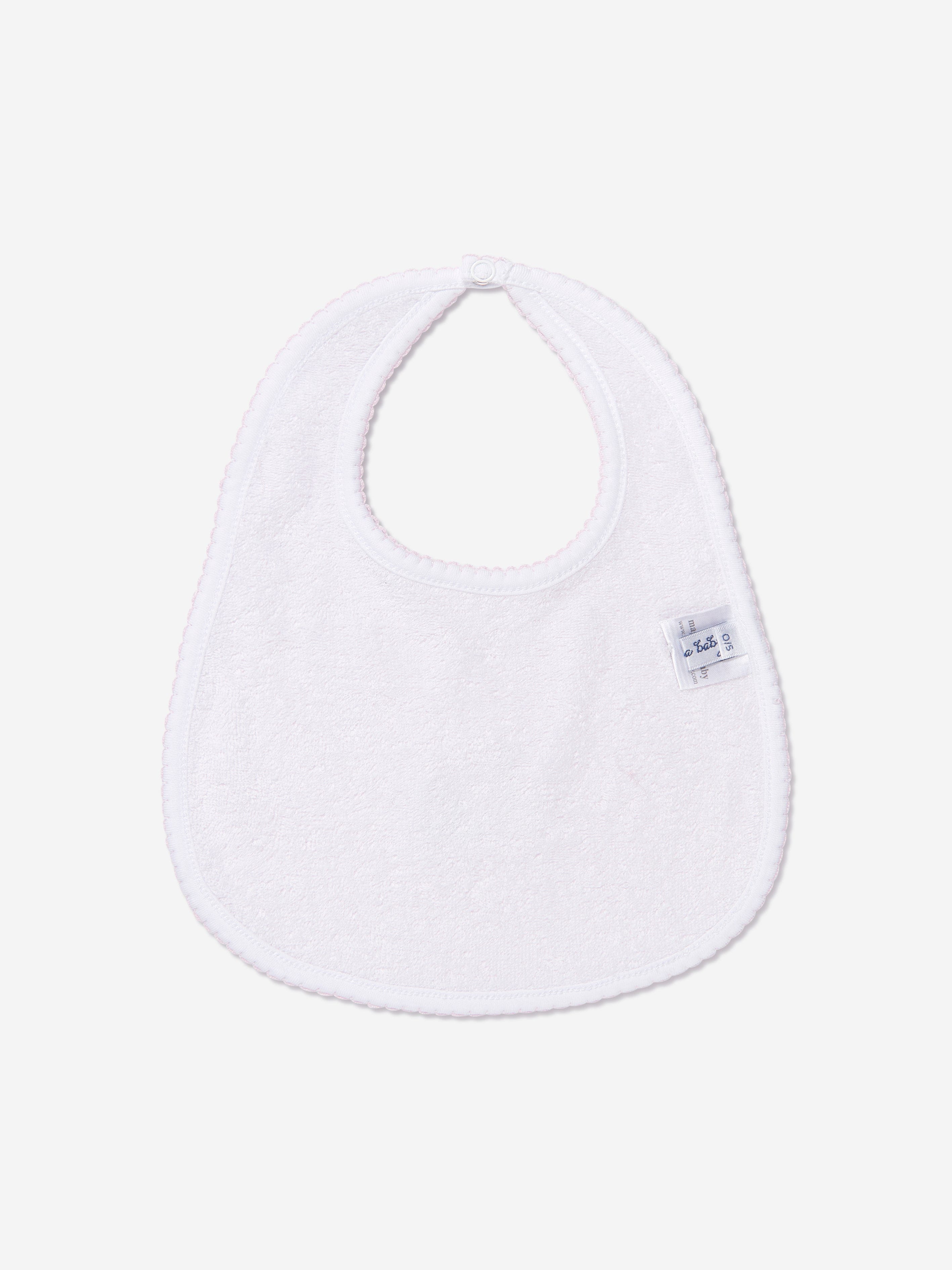 Magnolia Baby Baby Girls Sweet Gingerbread Embroidered Bib in Pink