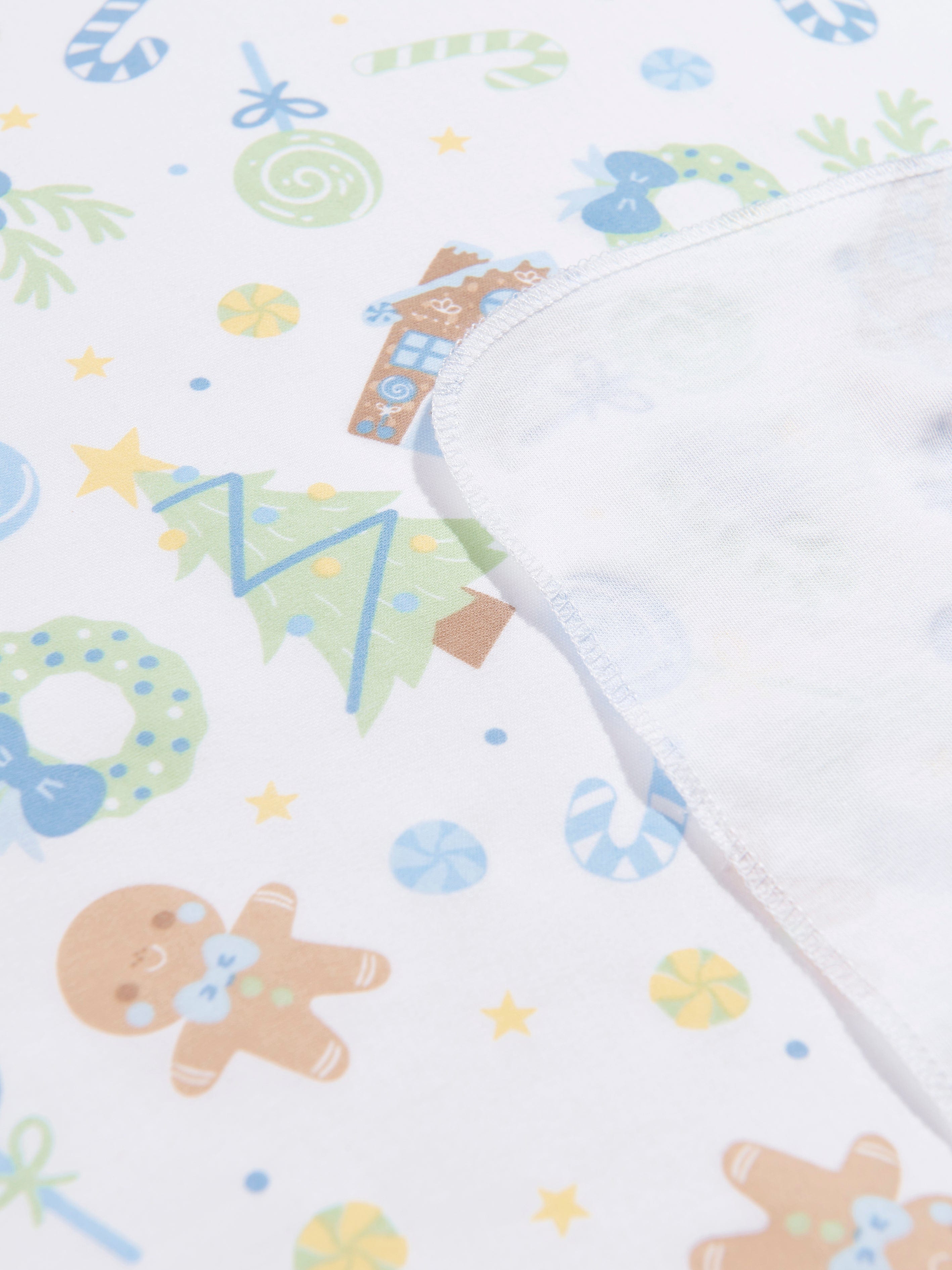 Magnolia Baby Baby Boys Sweet Gingerbread Swaddle Blanket in White