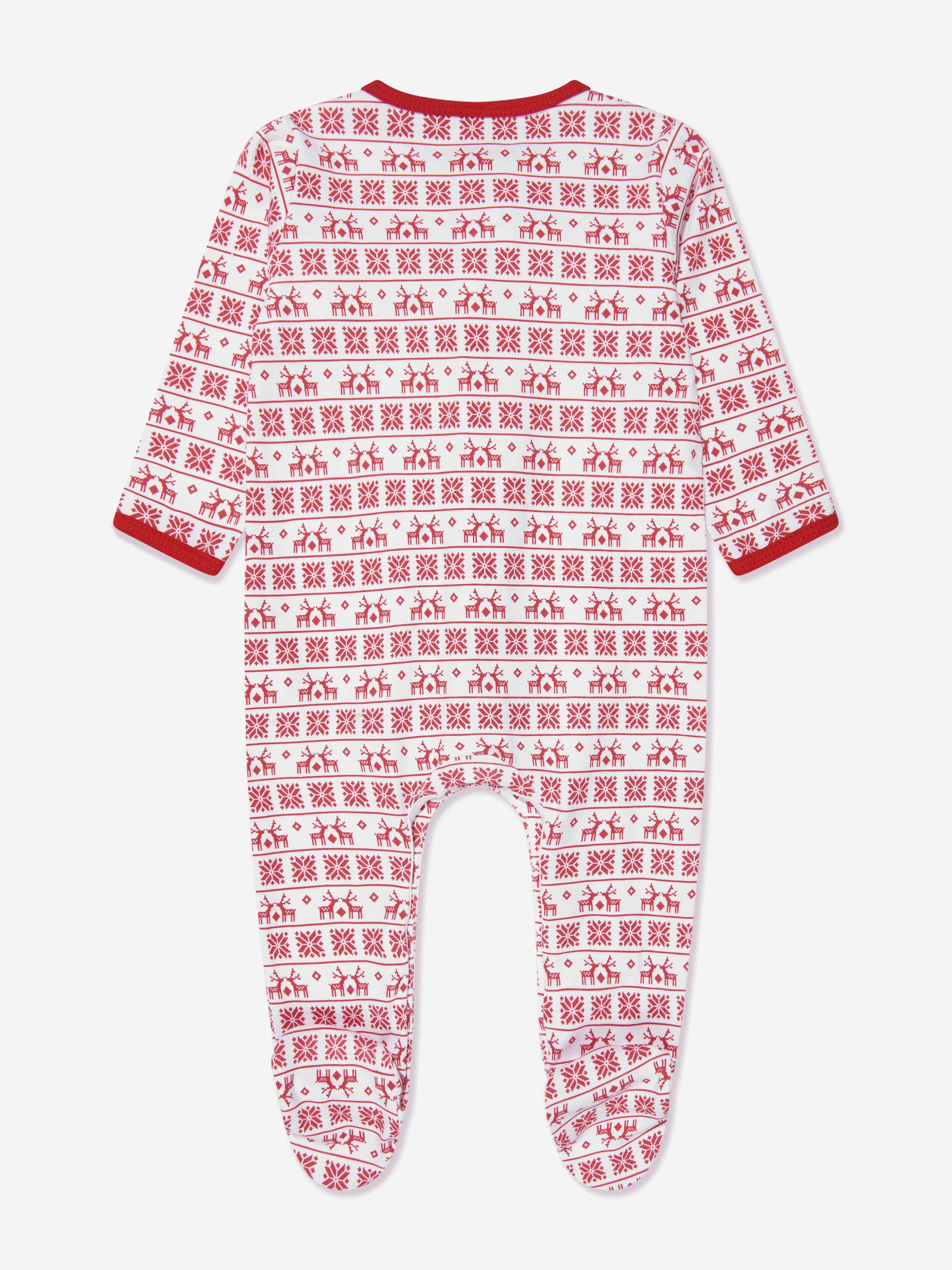 Magnolia Baby Baby Fair Isle Babygrow in Red