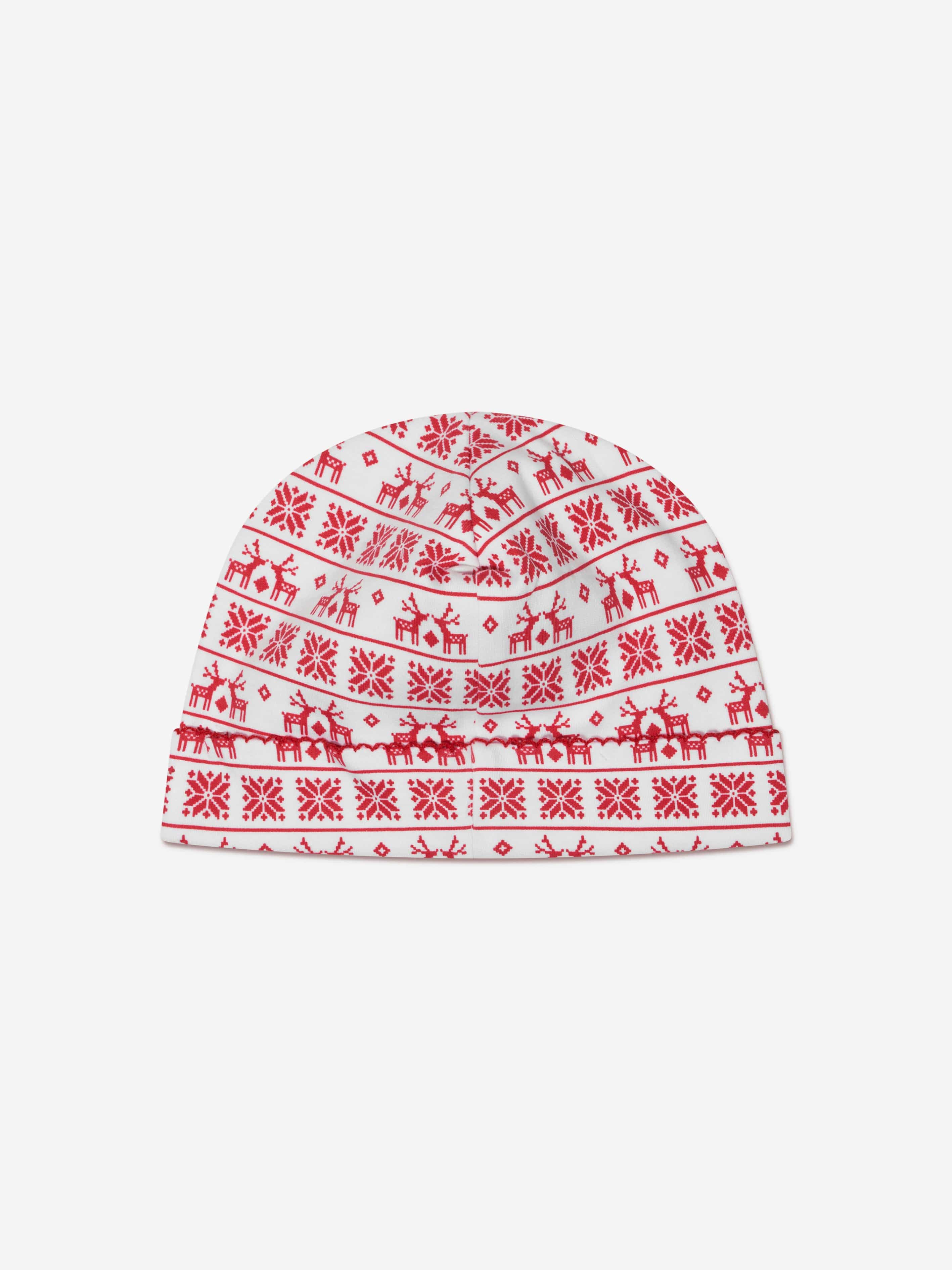 Magnolia Baby Baby Fair Isle Hat in Red