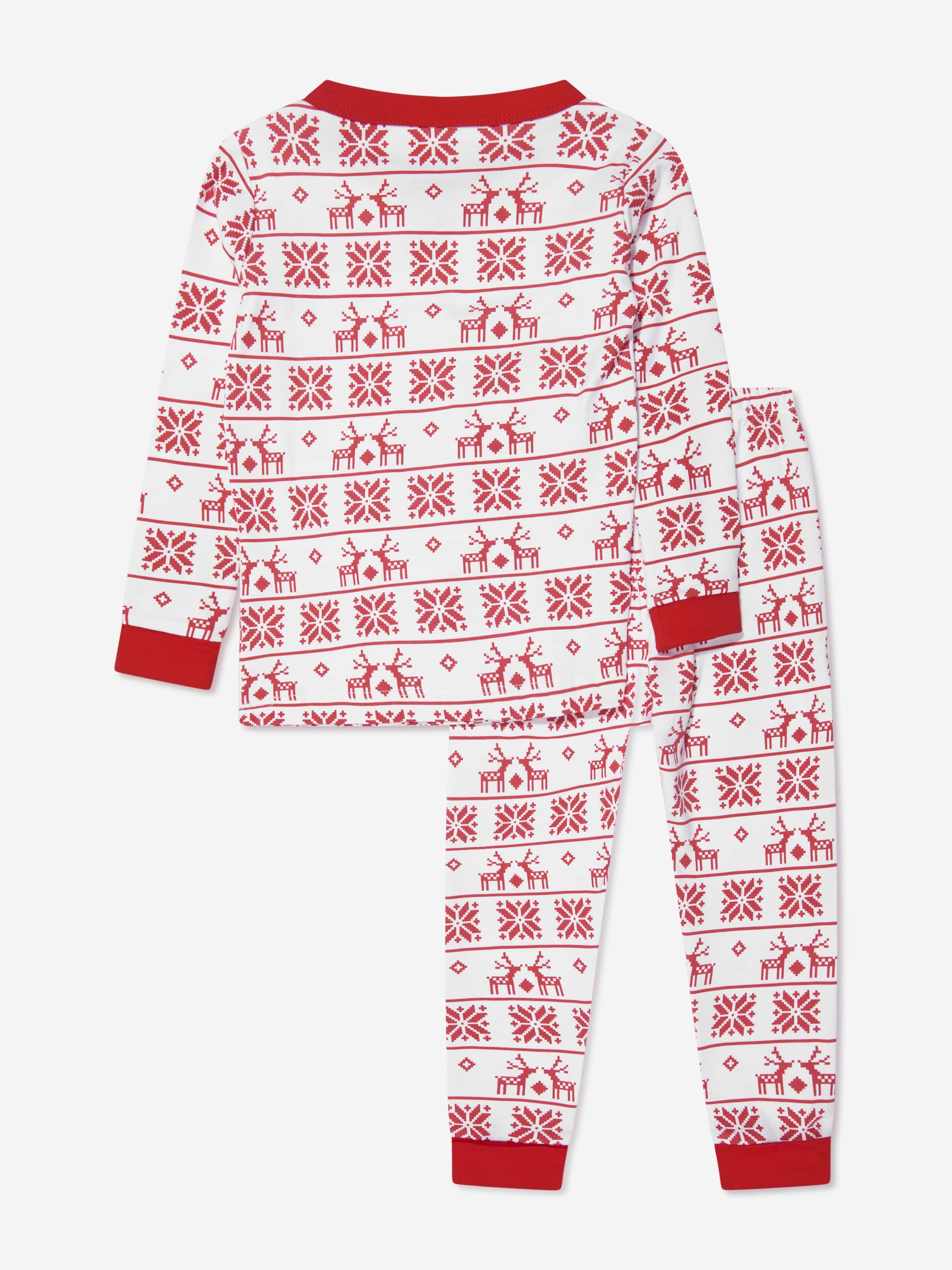 Magnolia Baby Kids Fair Isle Long Pyjamas in Red