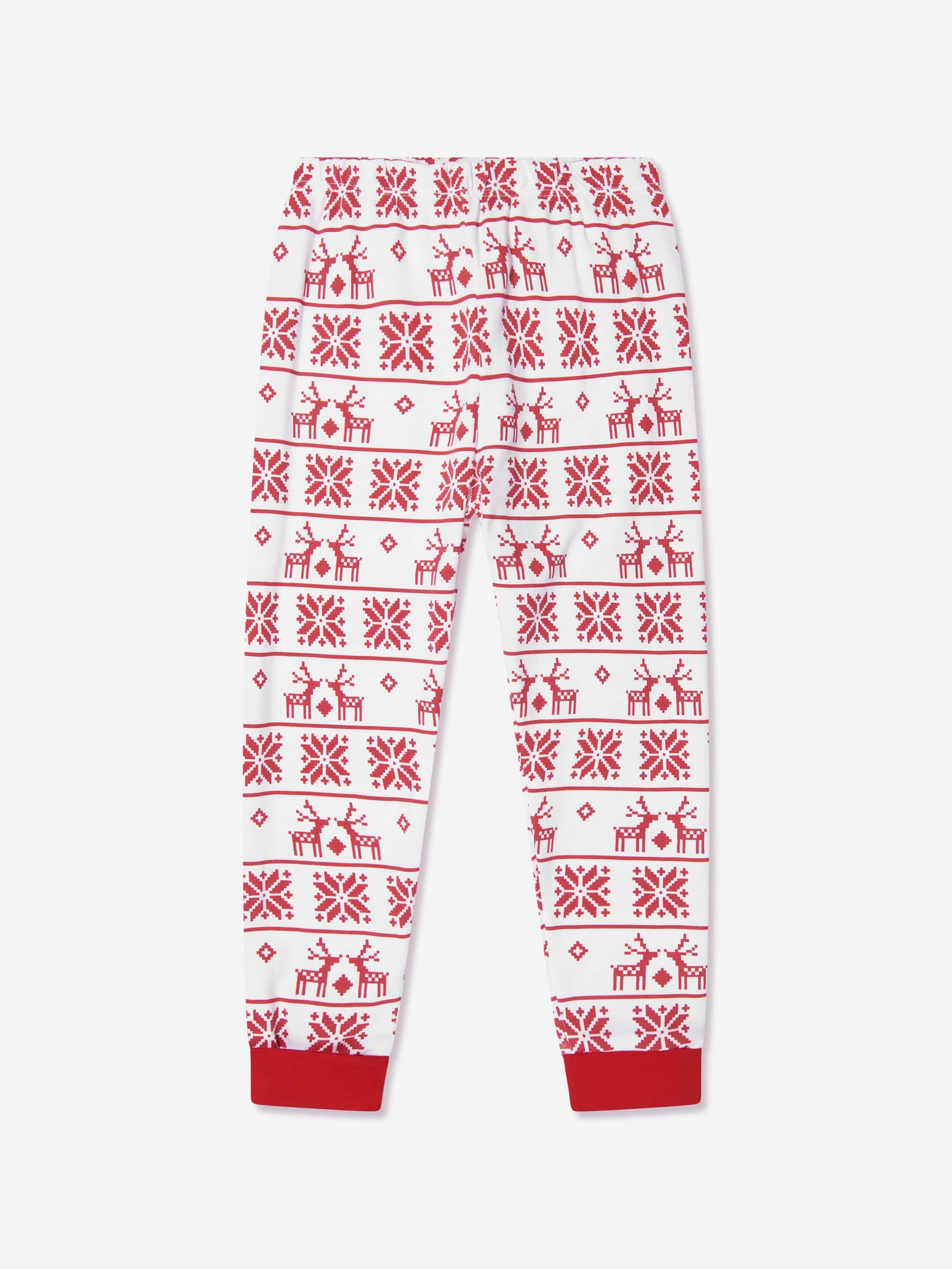 Magnolia Baby Kids Fair Isle Long Pyjamas in Red