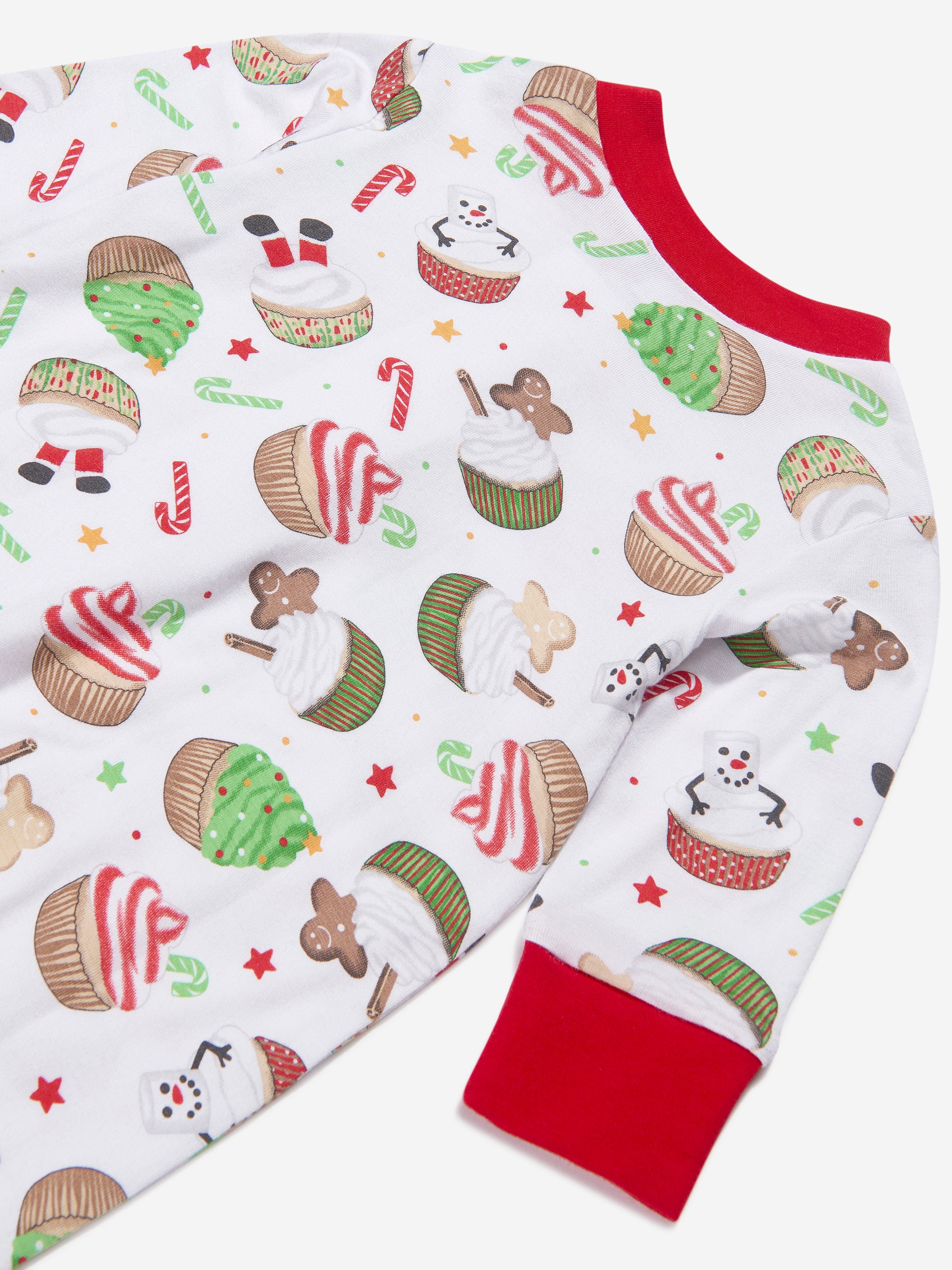 Magnolia Baby Baby Festive Cupcakes Zipper Babygrow in White