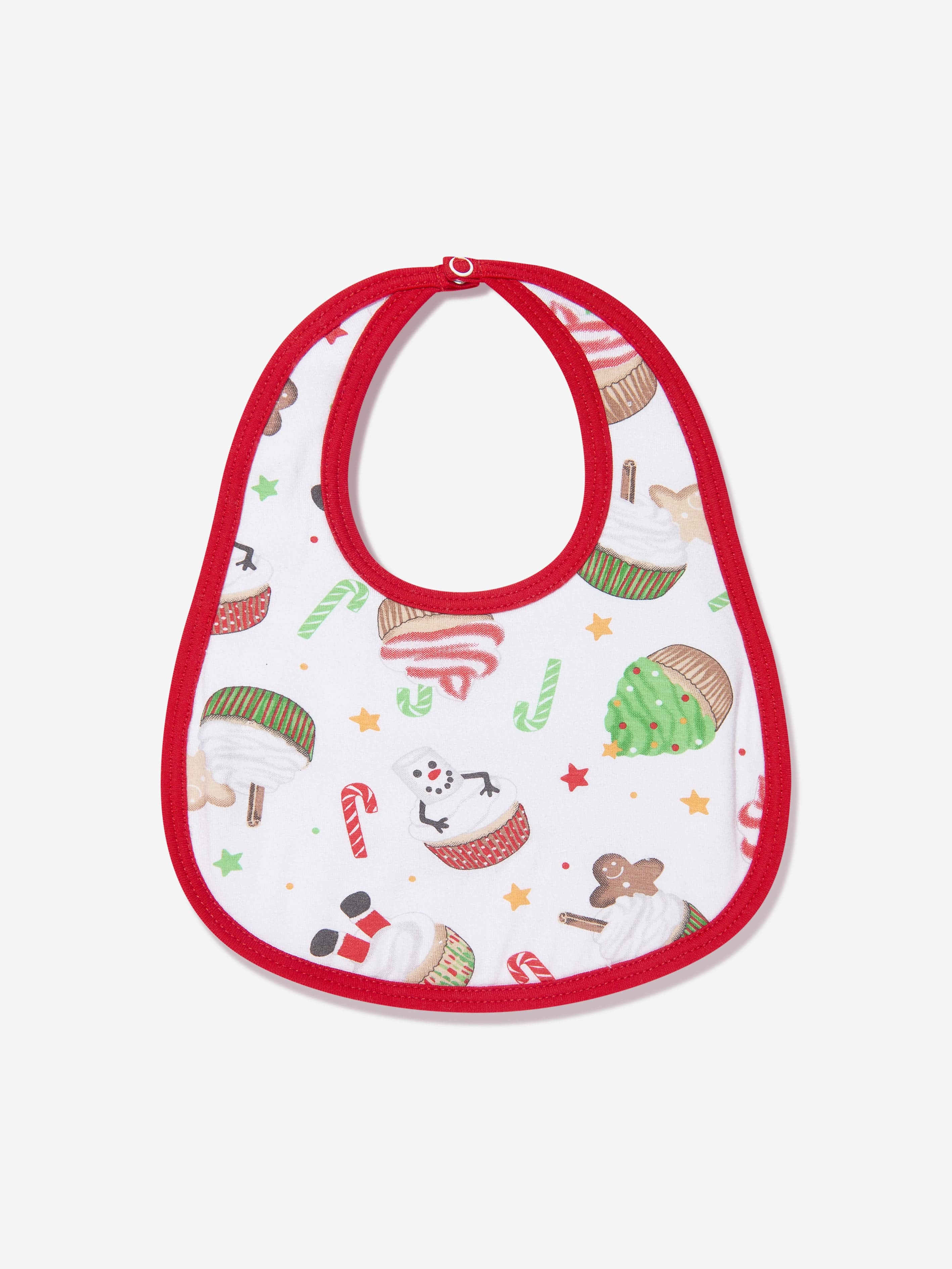 Magnolia Baby Baby Festive Cupcakes Bib in White