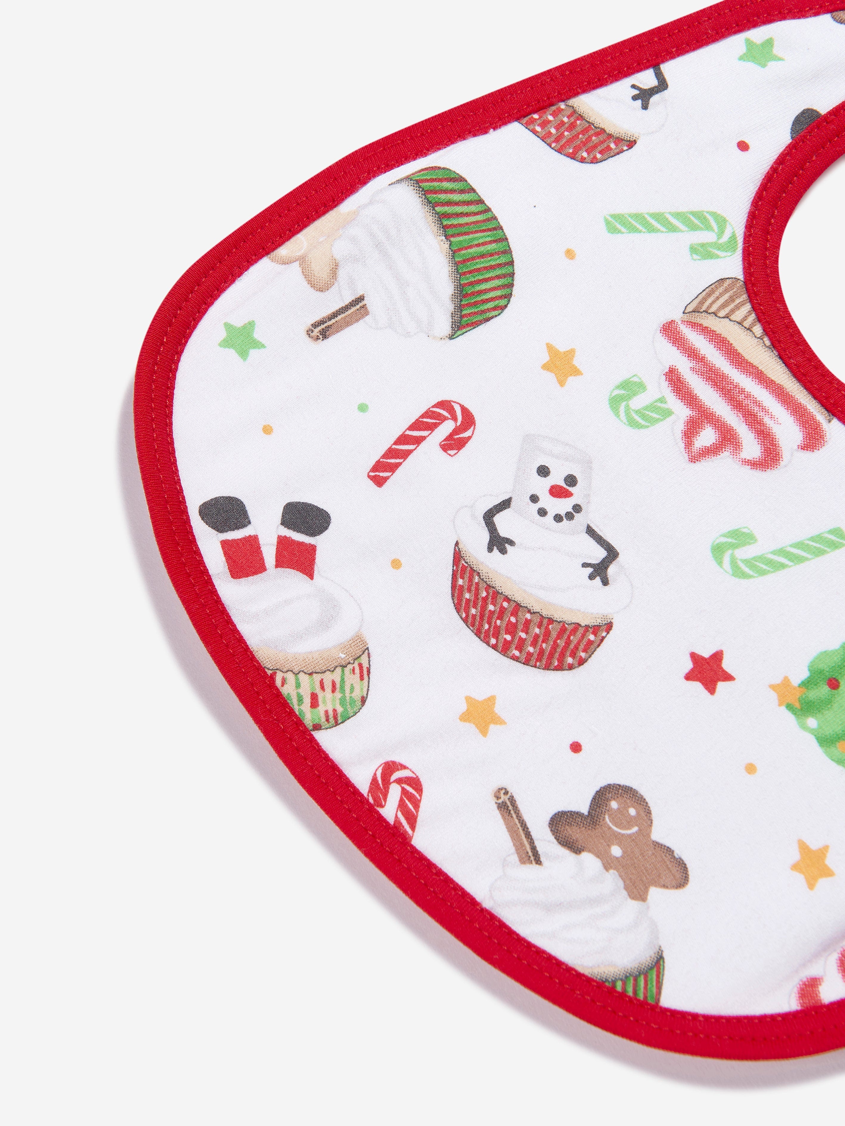 Magnolia Baby Baby Festive Cupcakes Bib in White