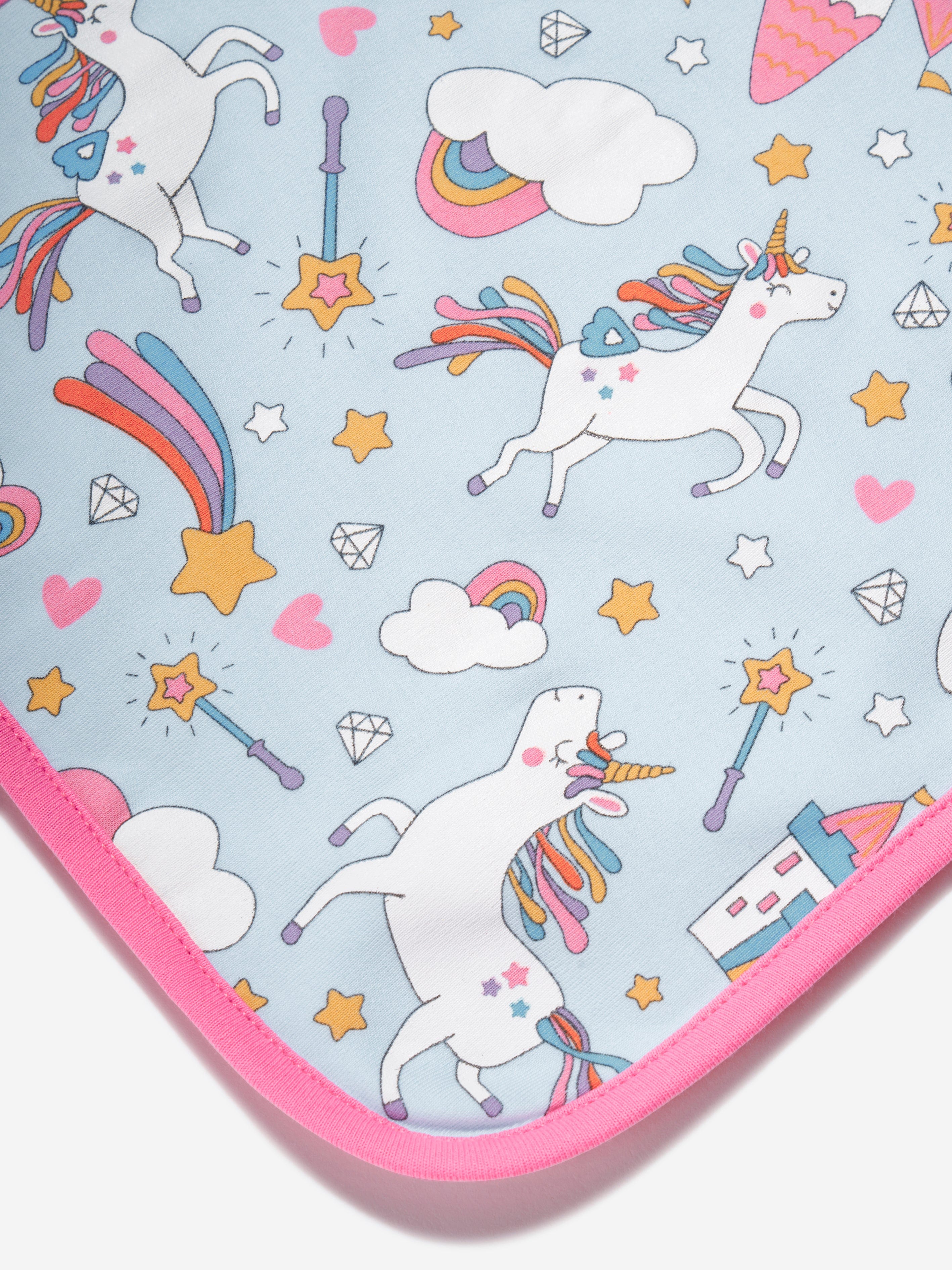 Magnolia Baby Baby Girls Dreamy Unicorns Burp Cloth in Pink