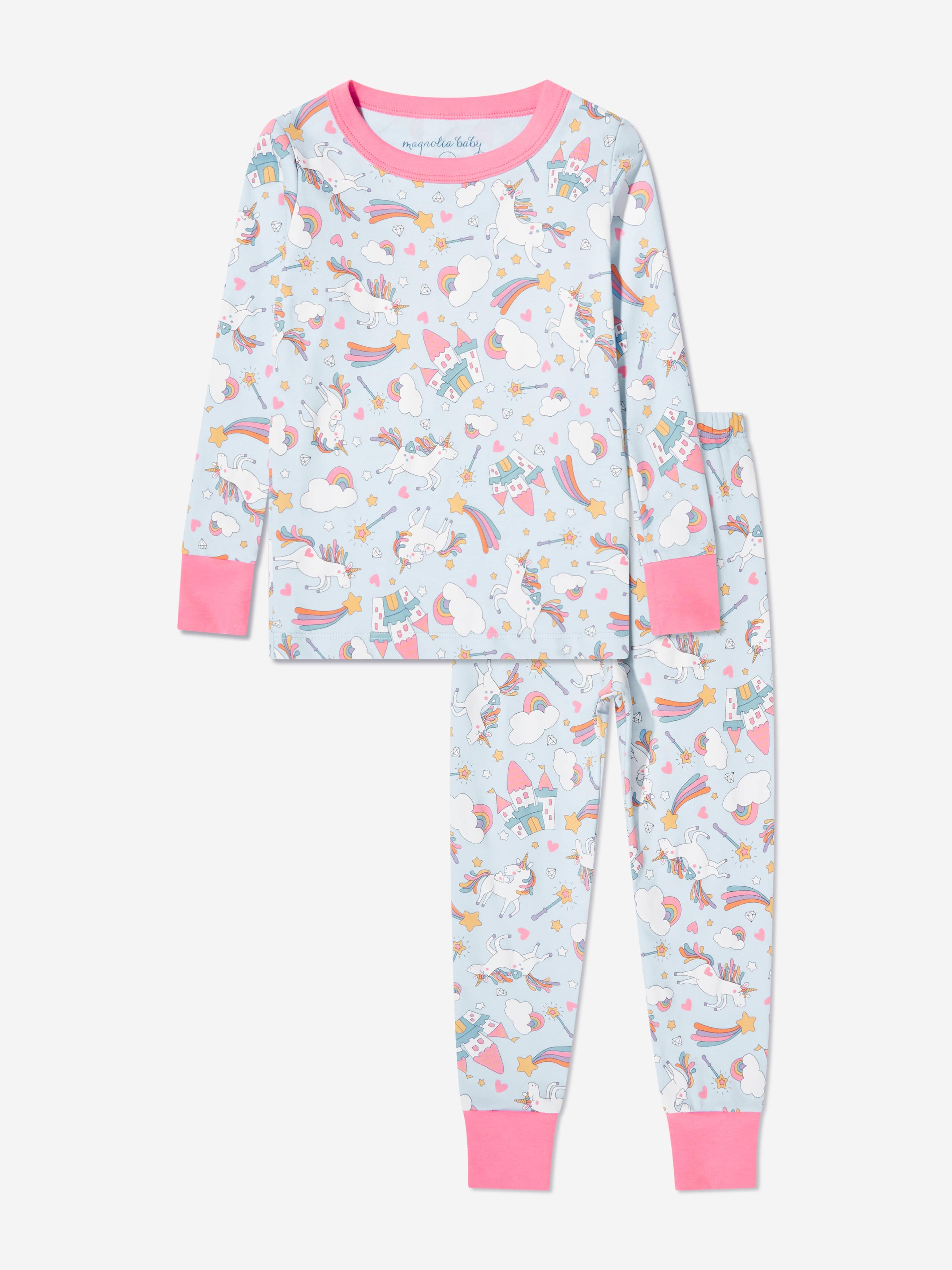 Magnolia Baby Girls Dreamy Unicorns Long Pyjamas in Pink