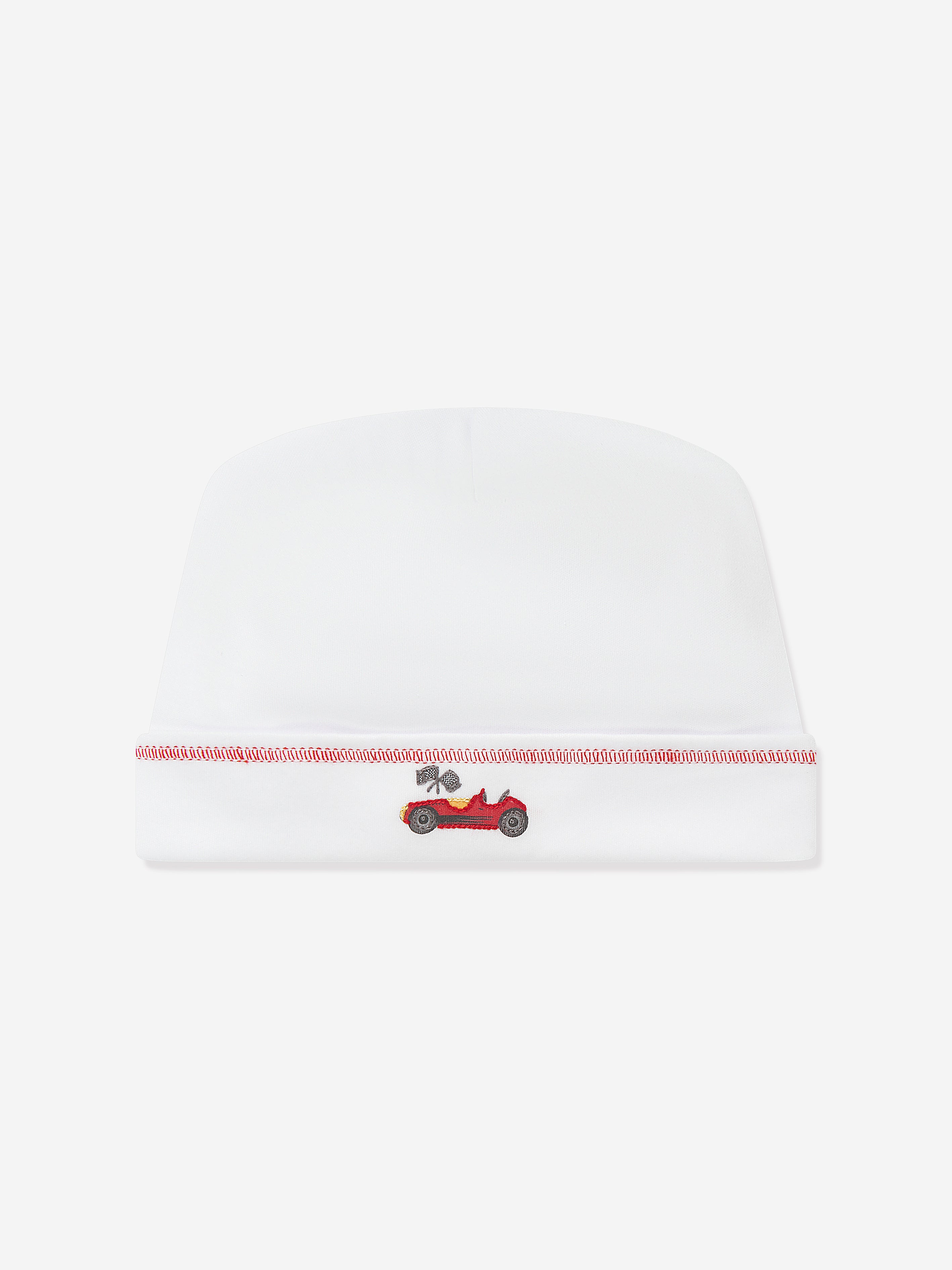 Magnolia Baby Baby Boys Grand Prix Embroidered Hat in White