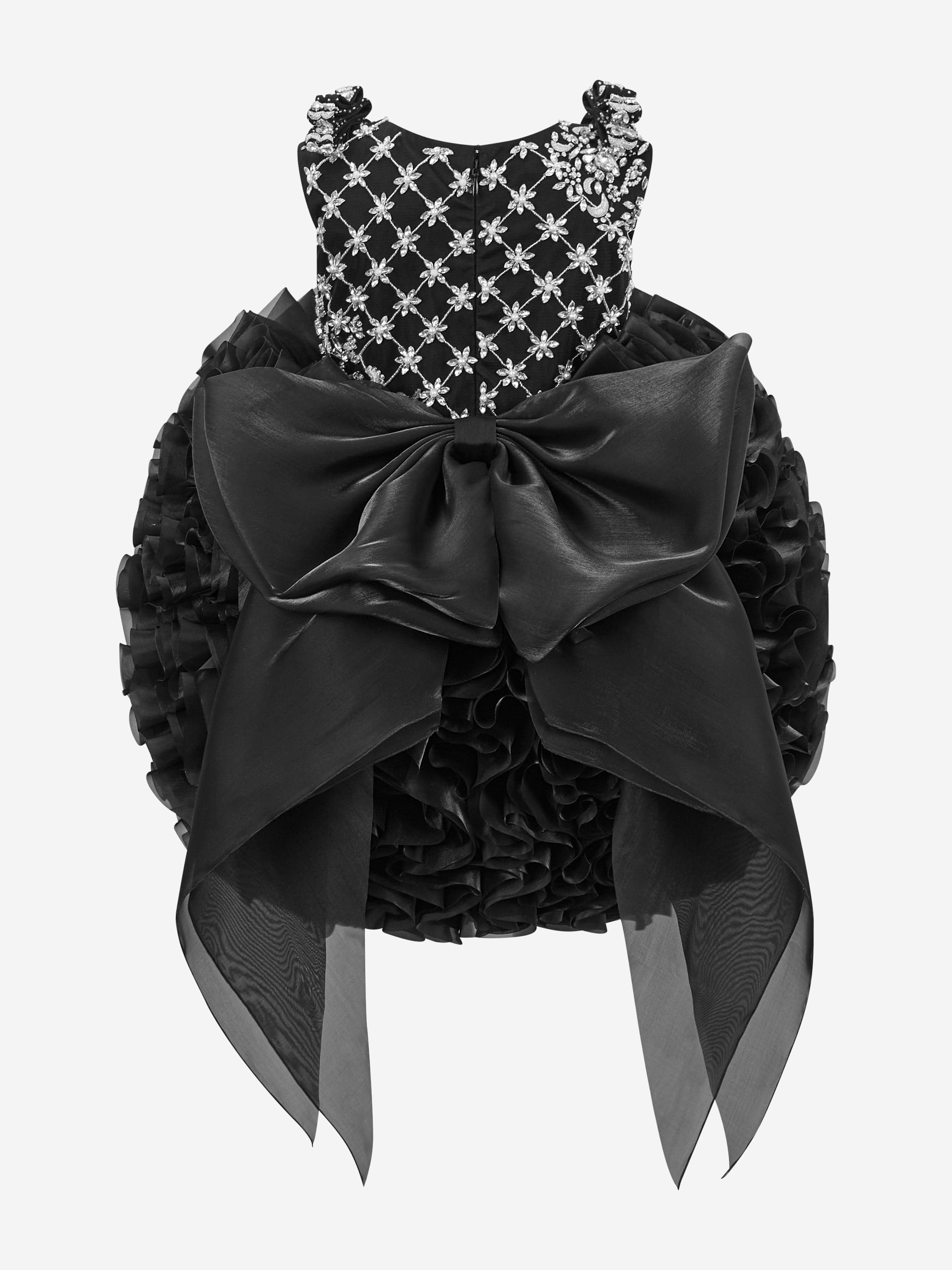 Maison Ava Girls Pomme Occasion Dress in Black