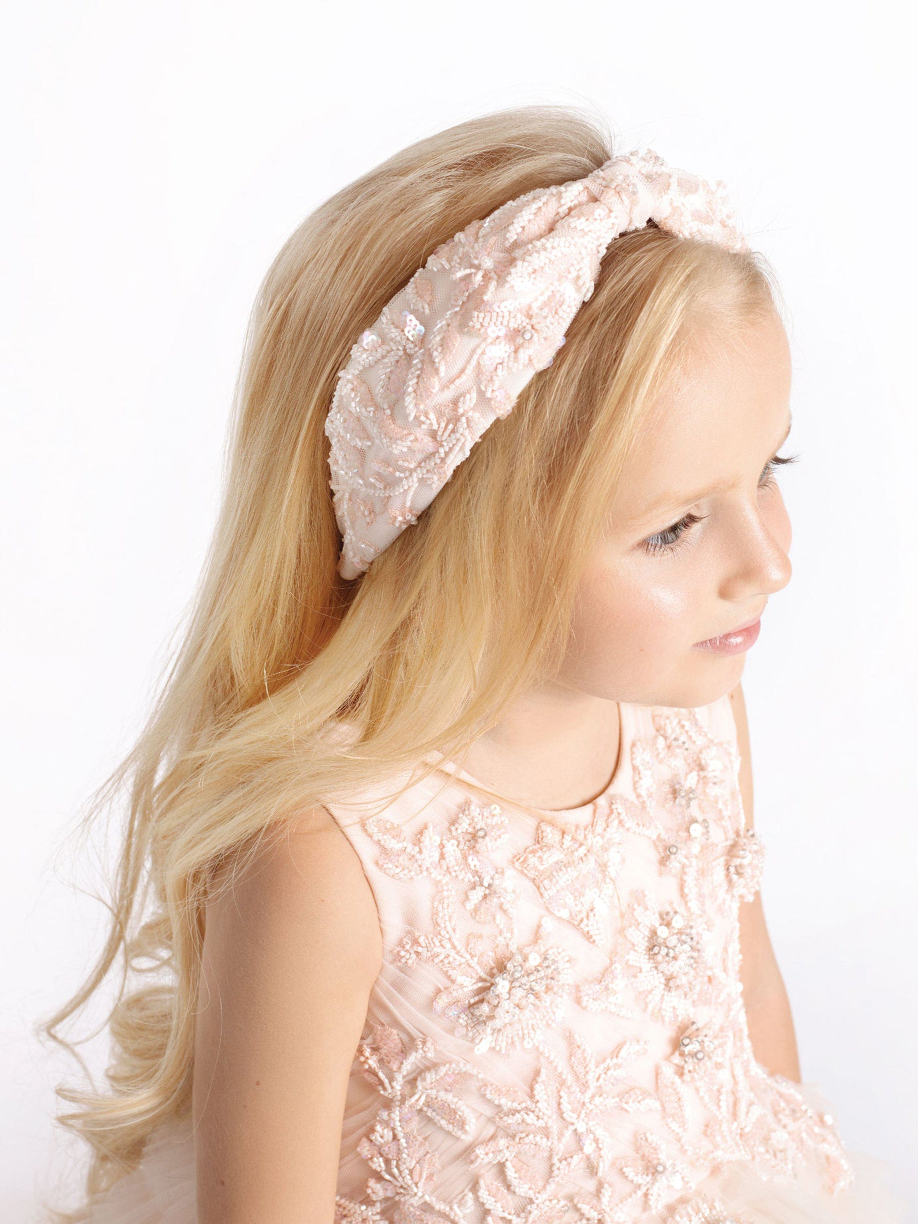 Maison Ava Girls Coralie Headband in Pink