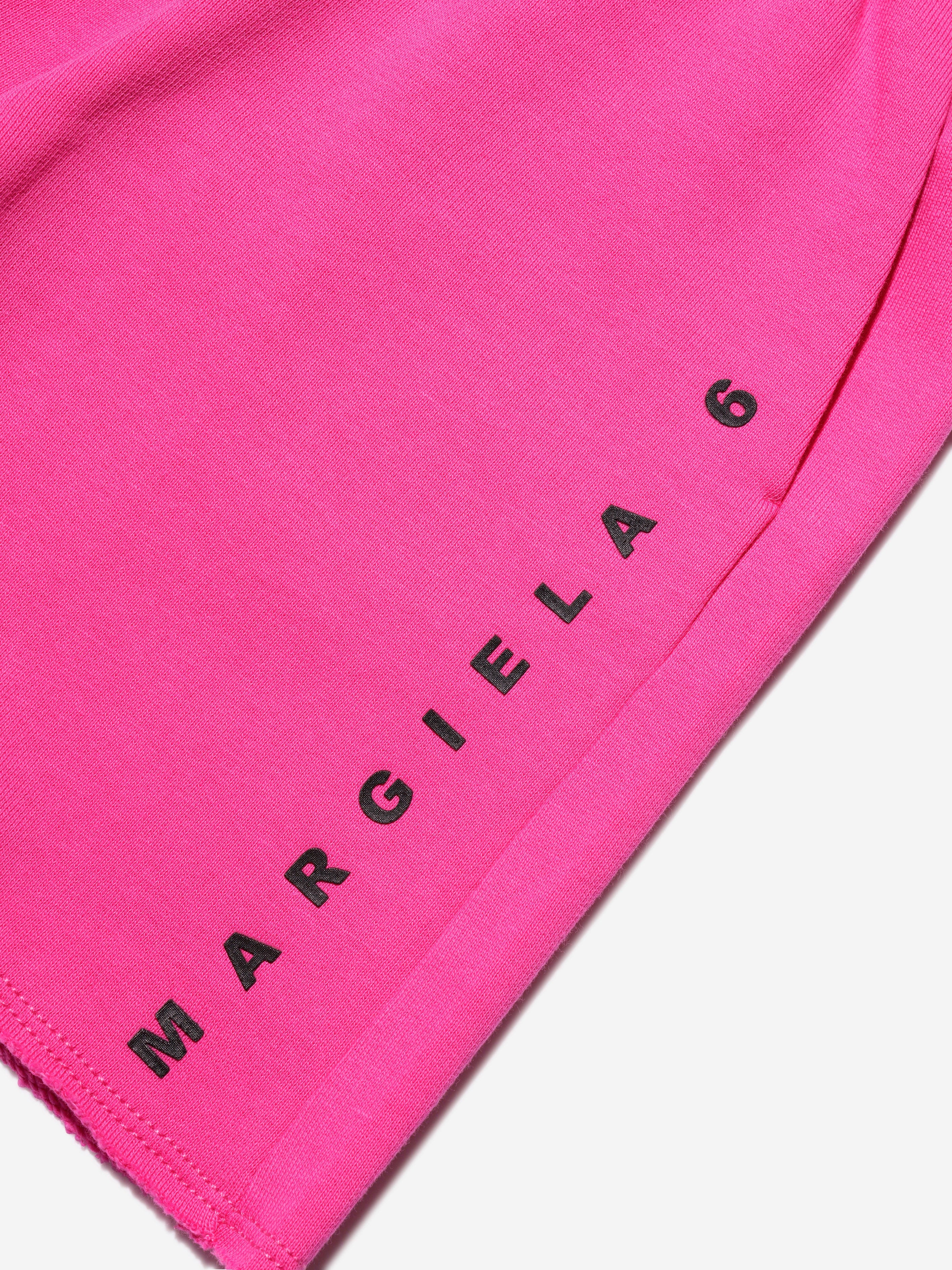 MM6 Maison Margiela Kids Logo Shorts In Pink