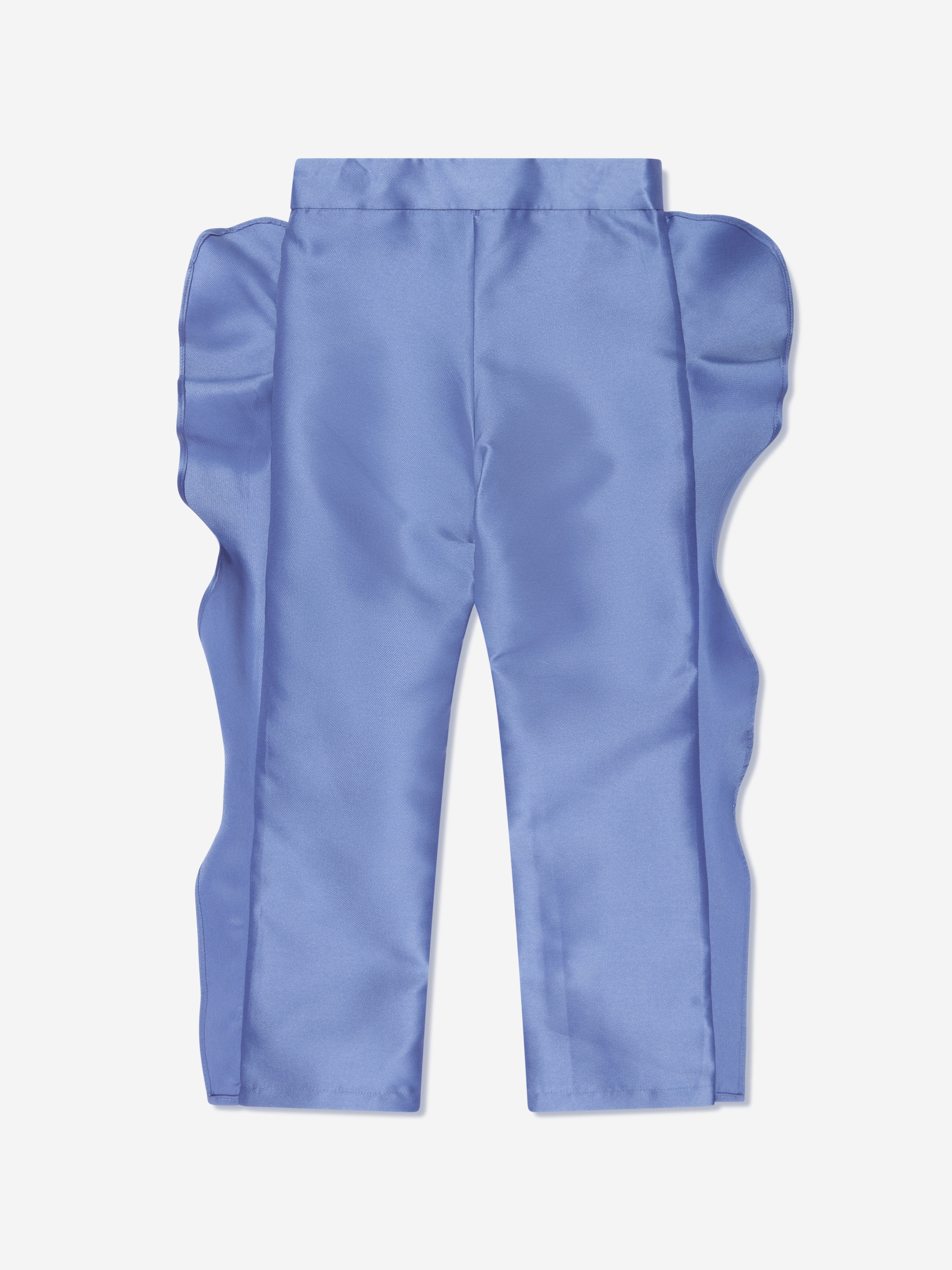 Mama Luma Girls Ruffle Trousers in Blue