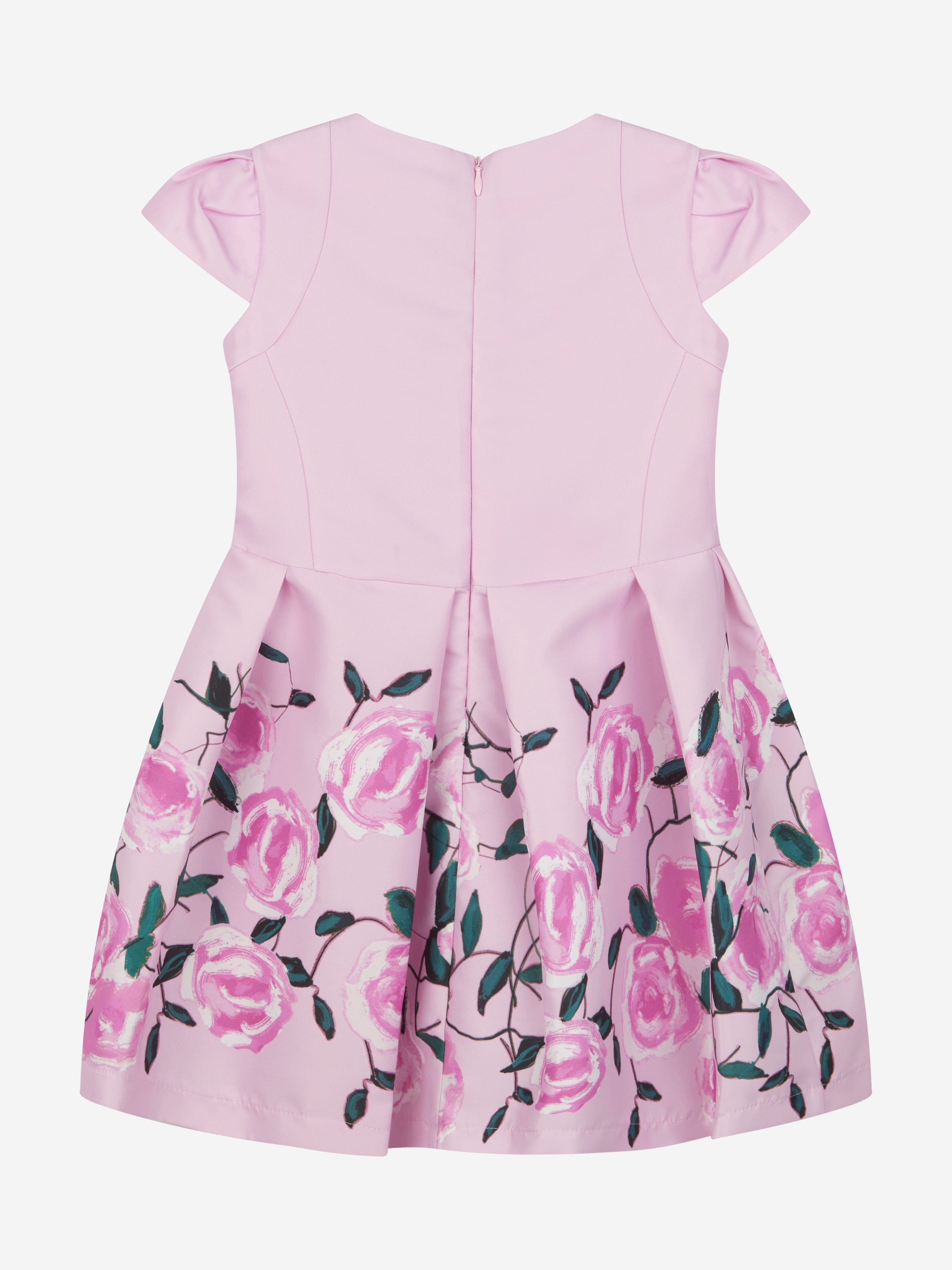 Mama Luma Girls Flowers Dress in Pink