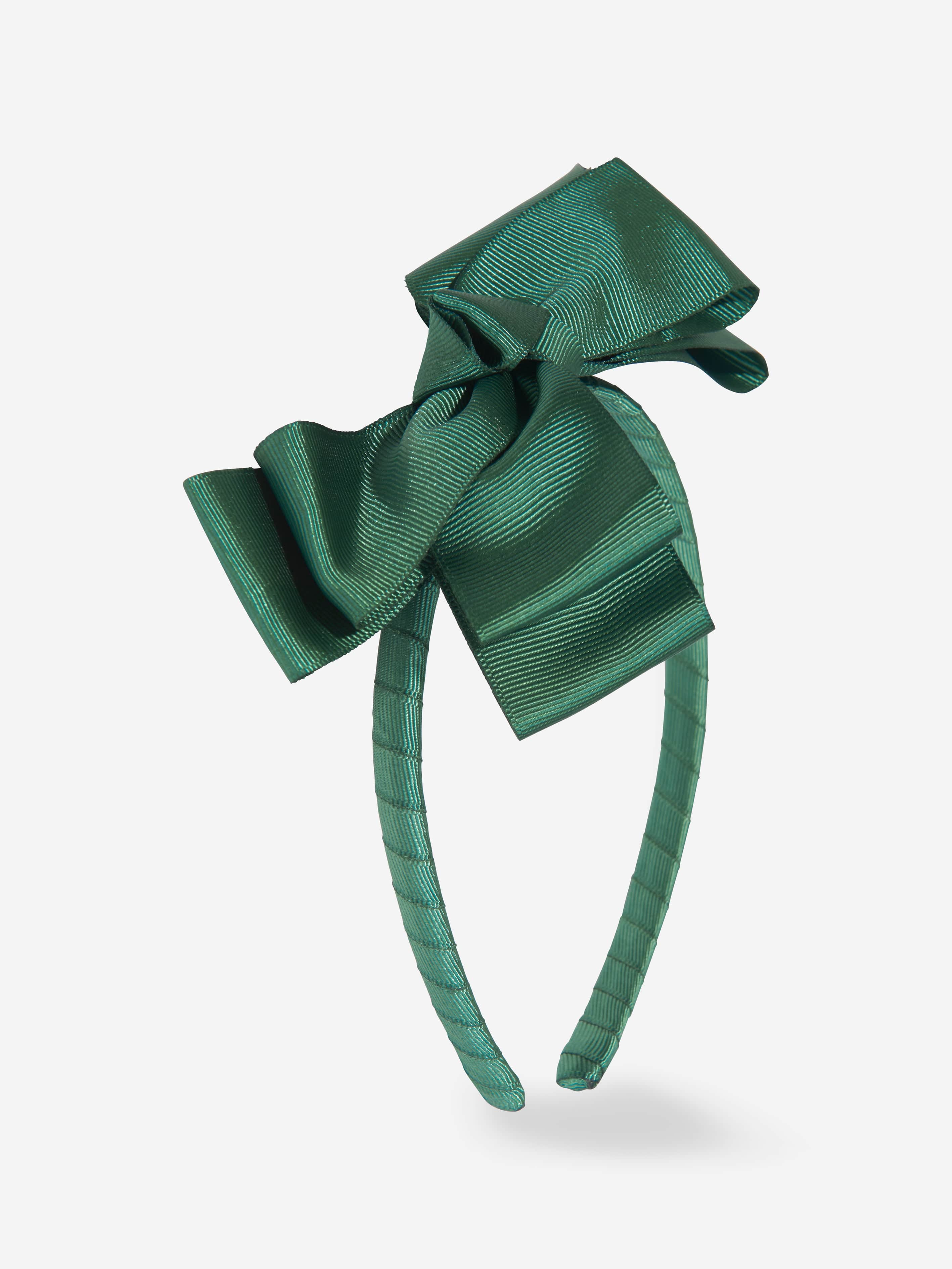 Mama Luma Girls Bow Headband in Green