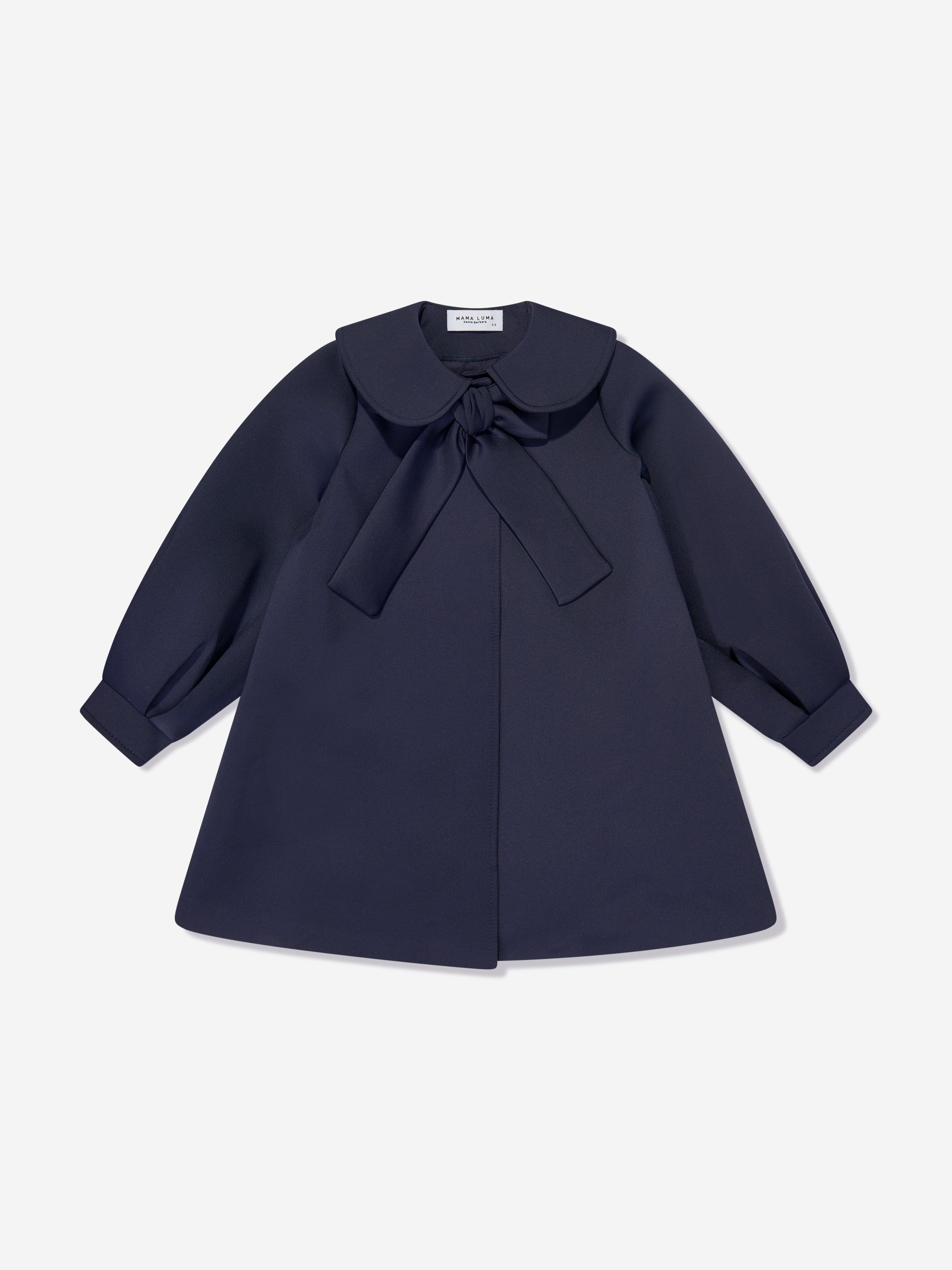 Mama Luma Girls Bow Detailed Jacket in Navy