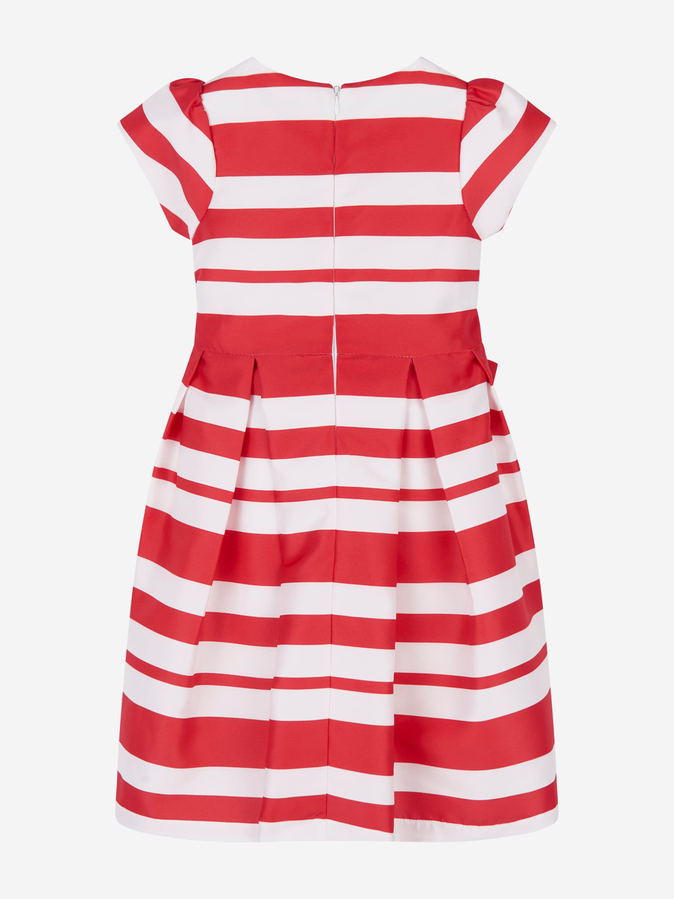 Mama Luma Girls Striped Classic Dress in Red