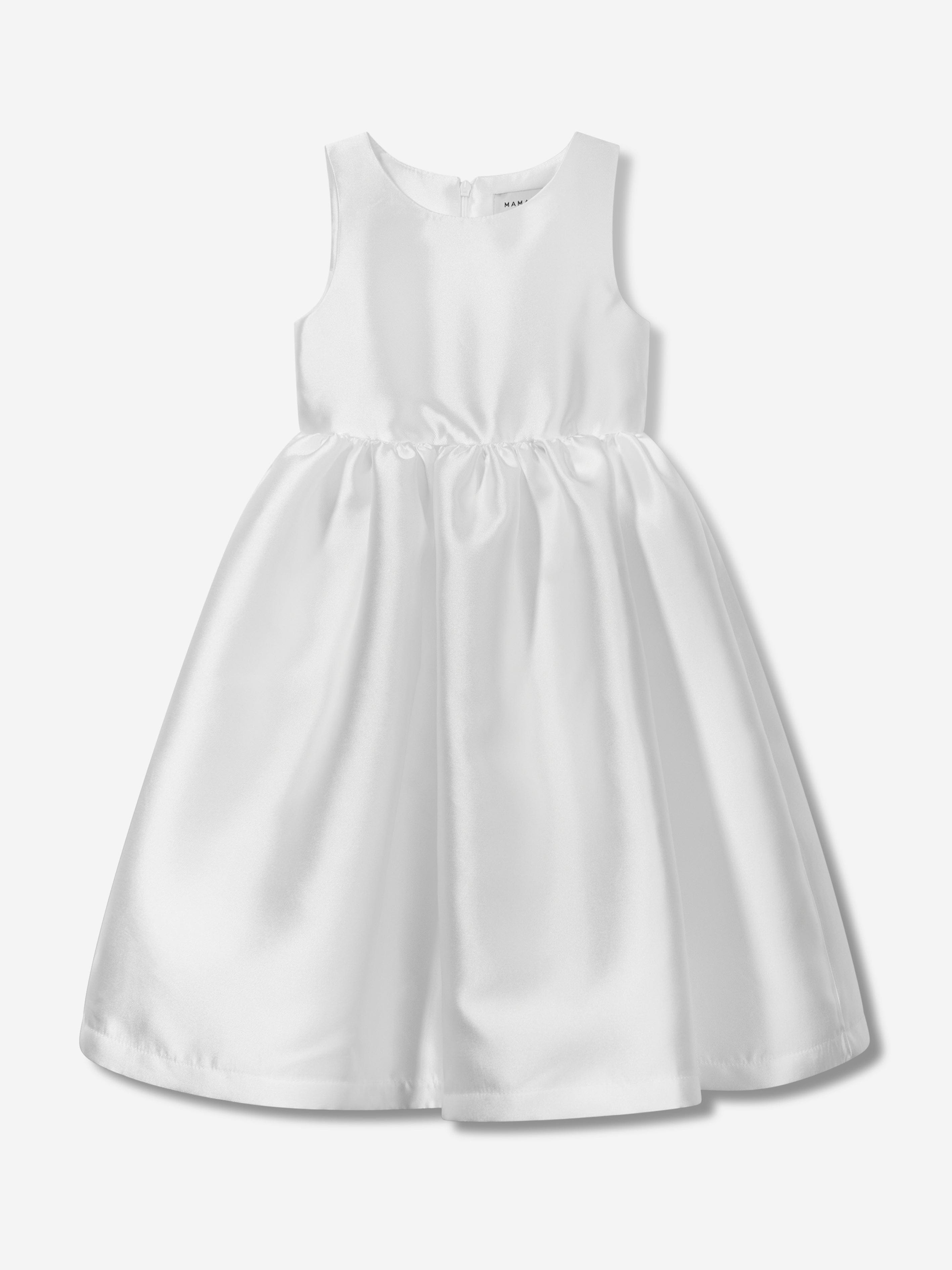 Mama Luma Girls Flared Special Occasiom Dress With Bolero in White