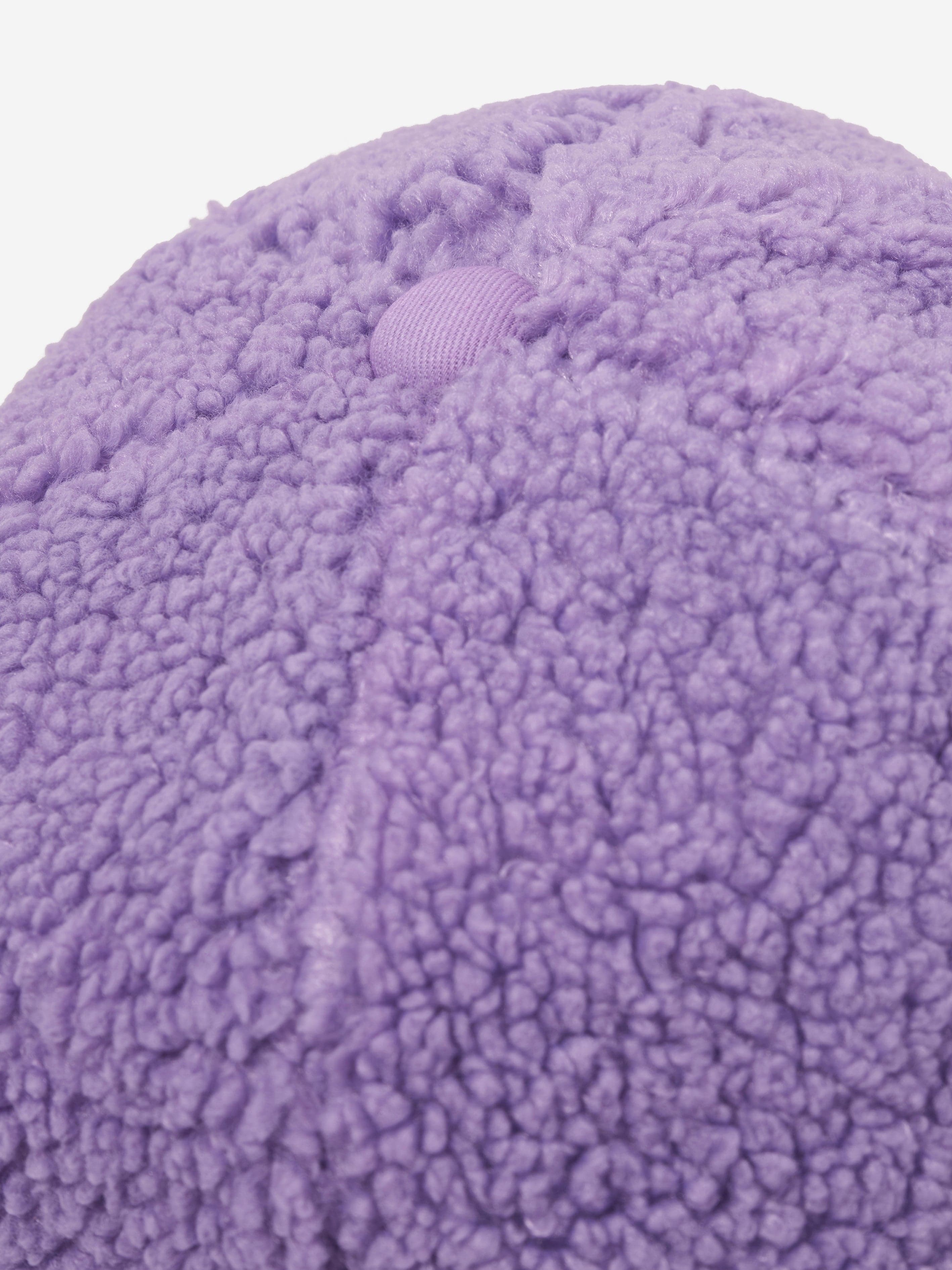 MARC JACOBS Girls Faux Shearling Cap in Purple