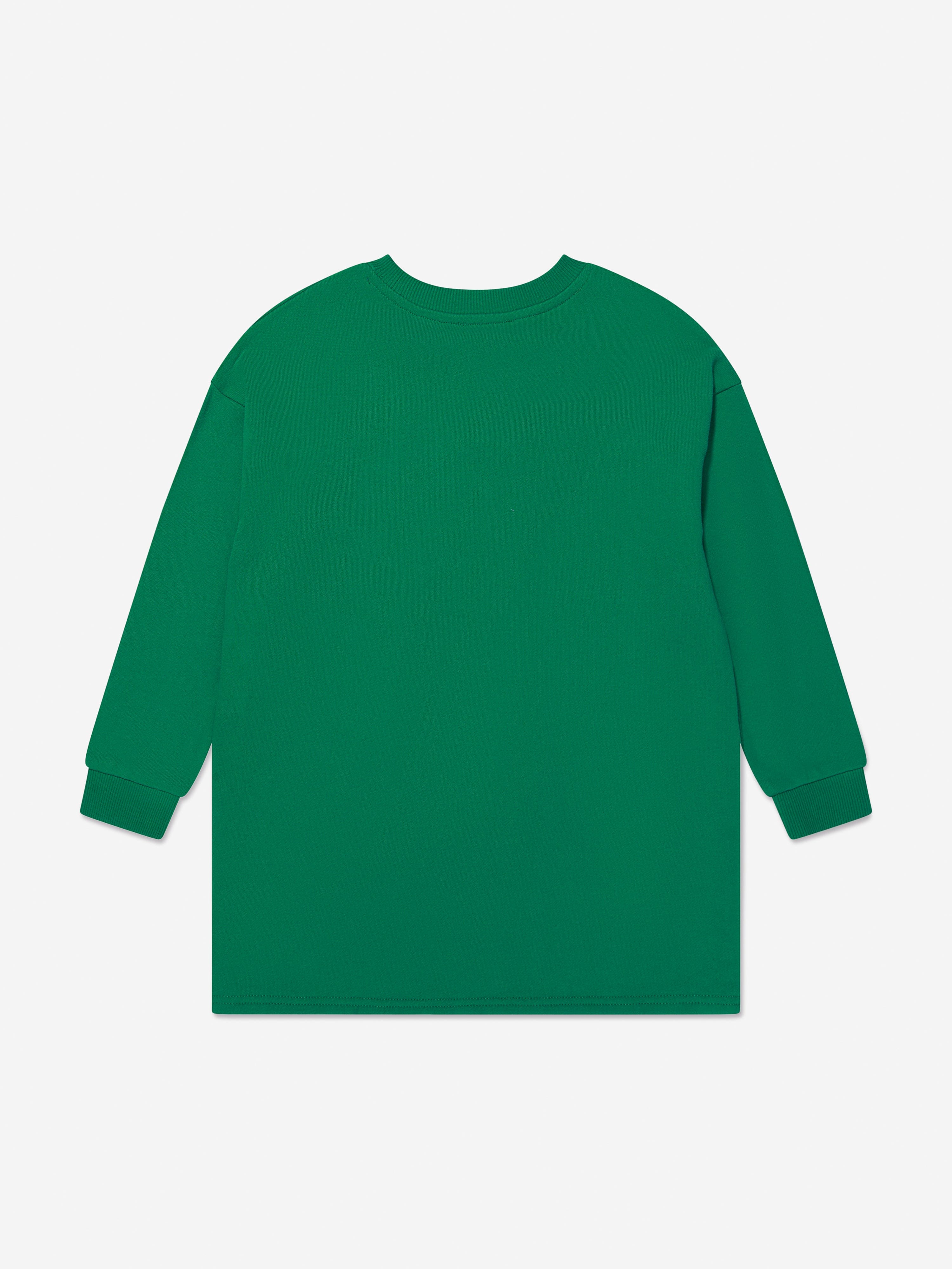 MARC JACOBS Girls Logo Sweater Dress in Green