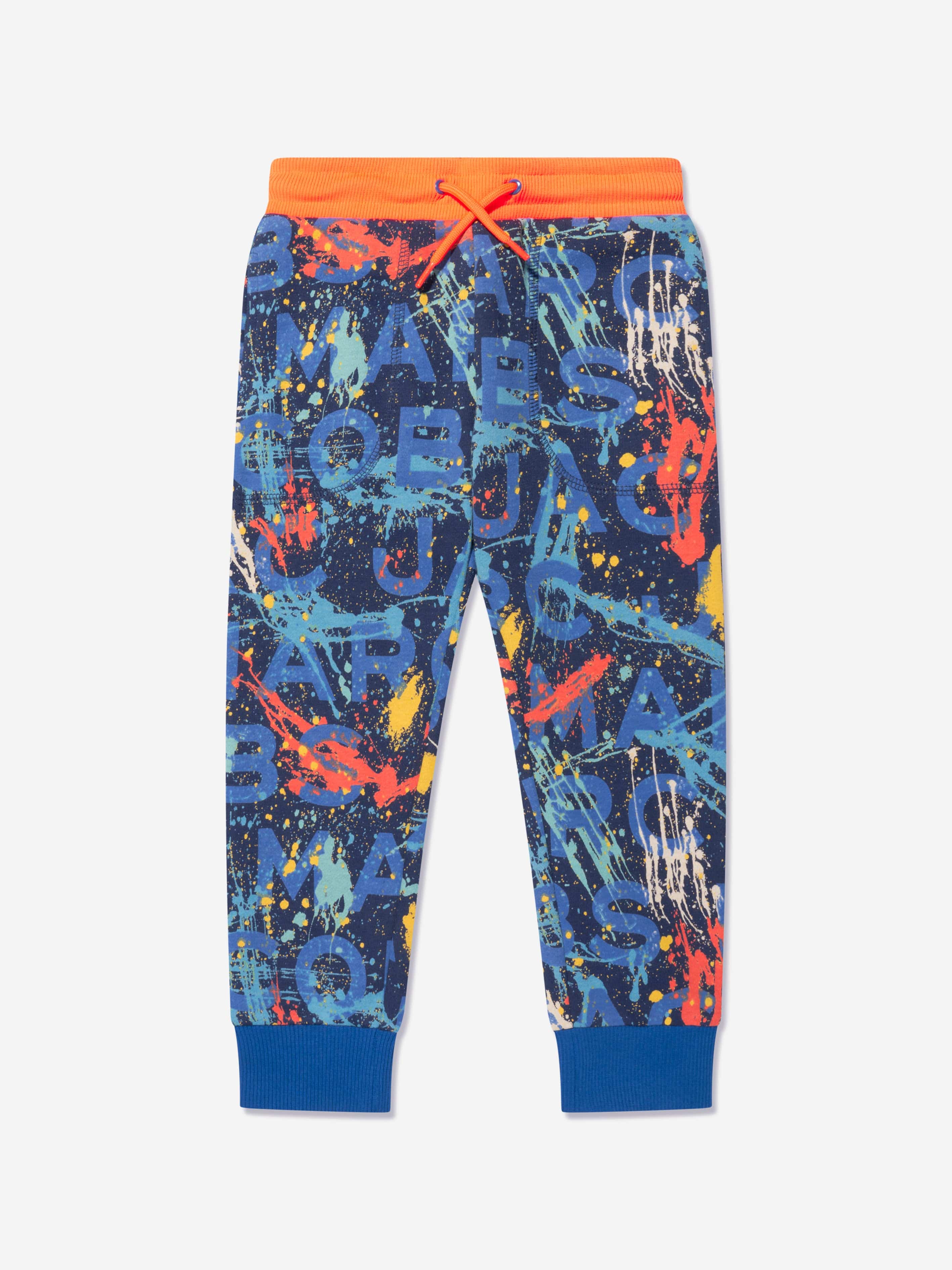 MARC JACOBS Boys Paint Monogram Joggers in Blue