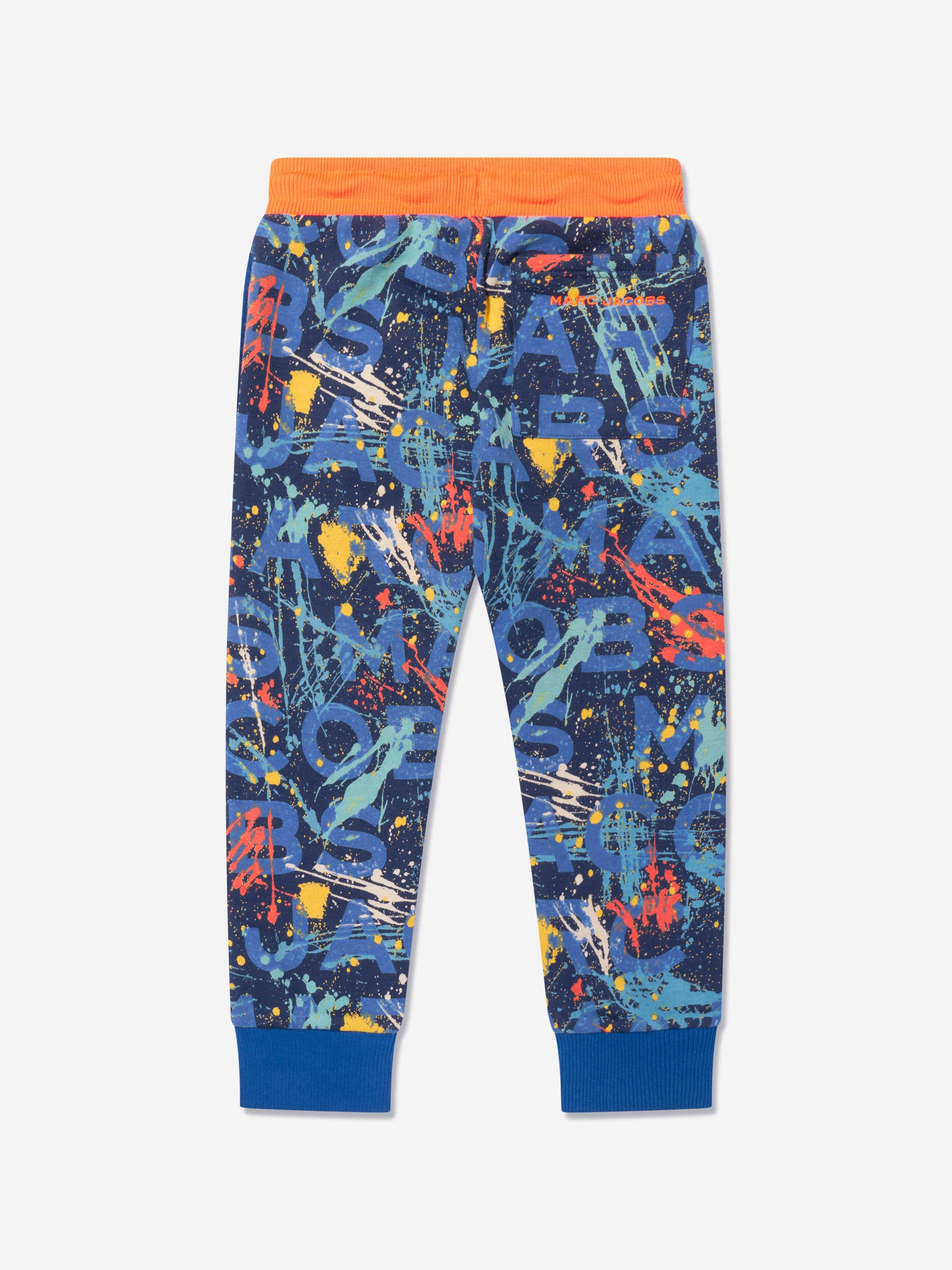 MARC JACOBS Boys Paint Monogram Joggers in Blue