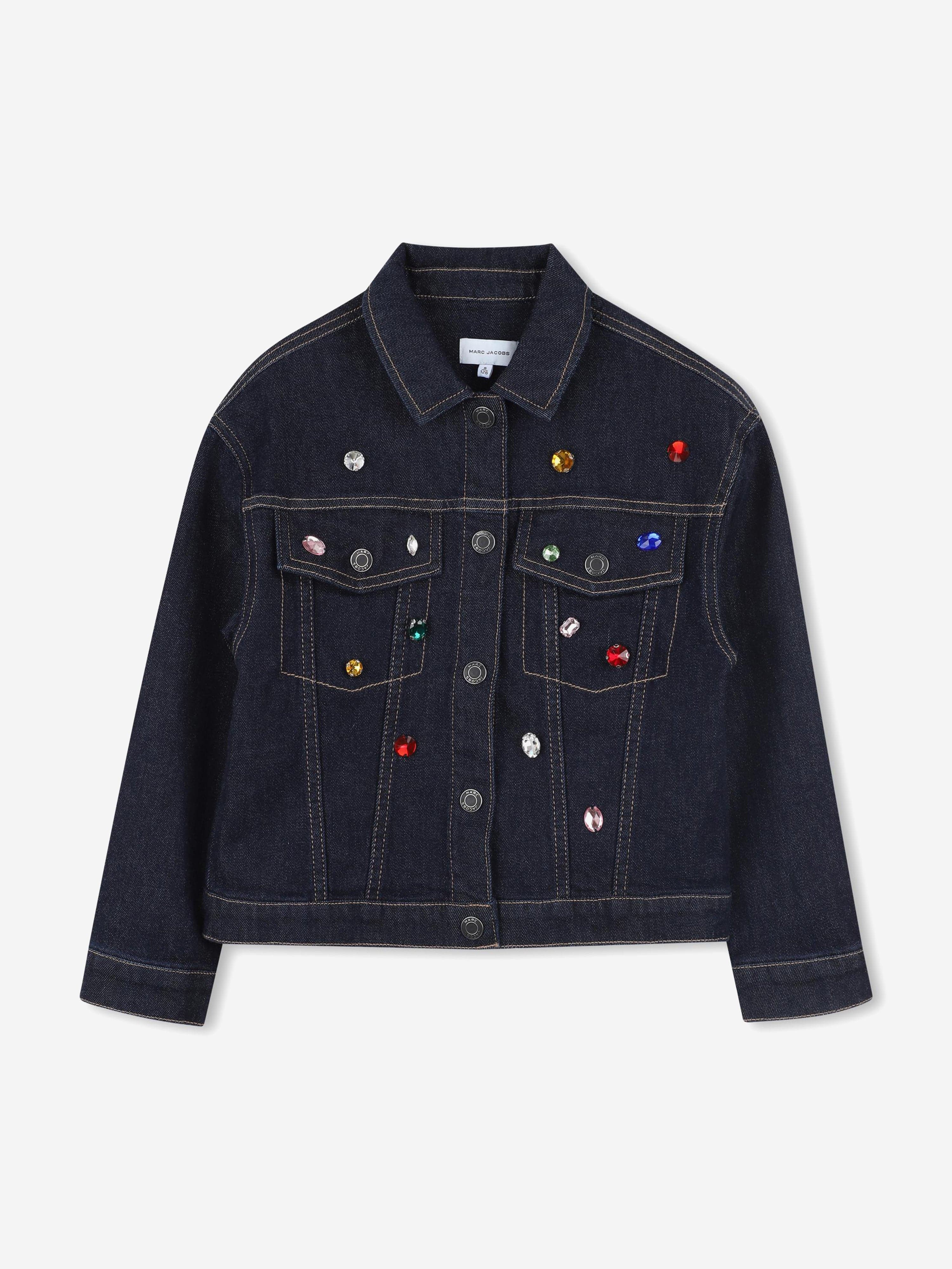 MARC JACOBS Girls Gemstone Denim Jacket in Navy
