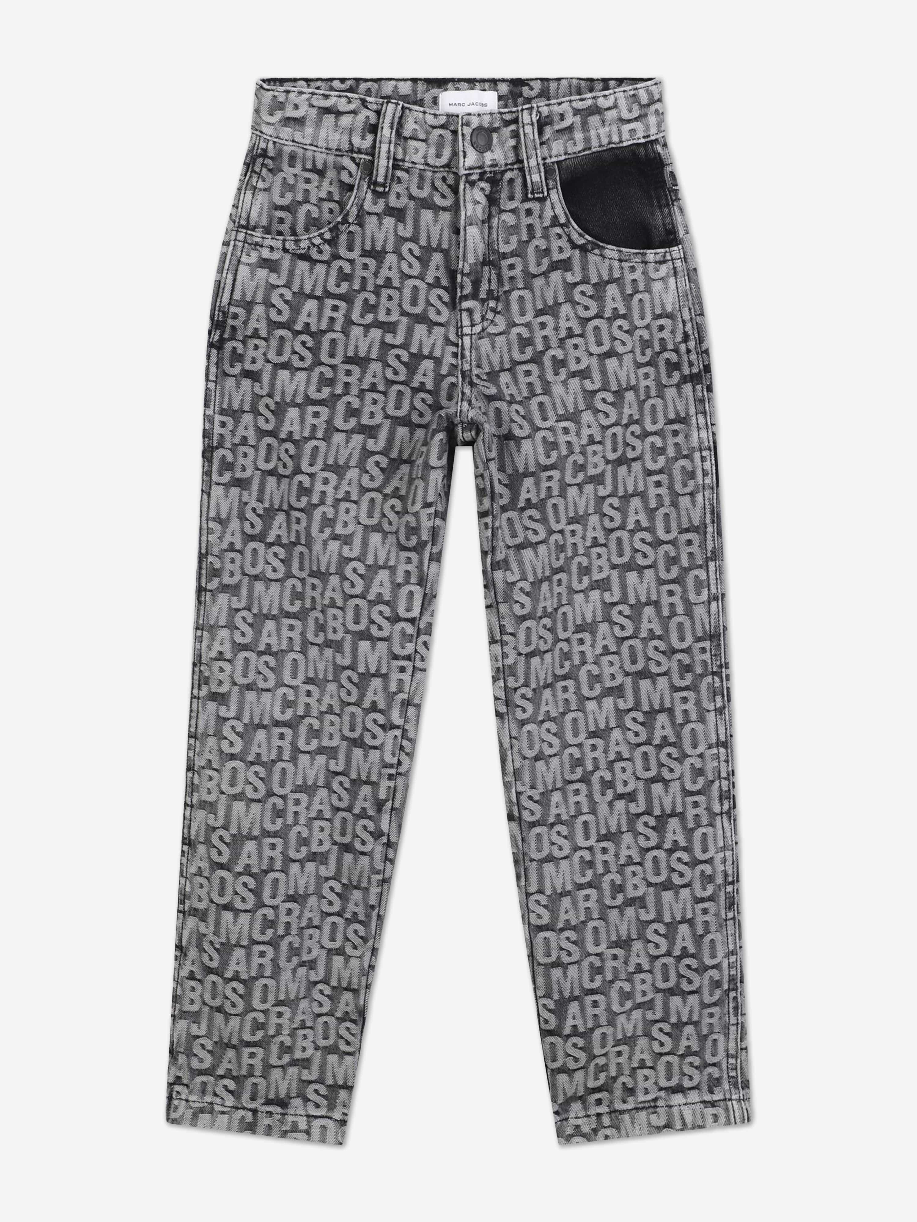 MARC JACOBS Boys Jacquard Logo Jeans in Black