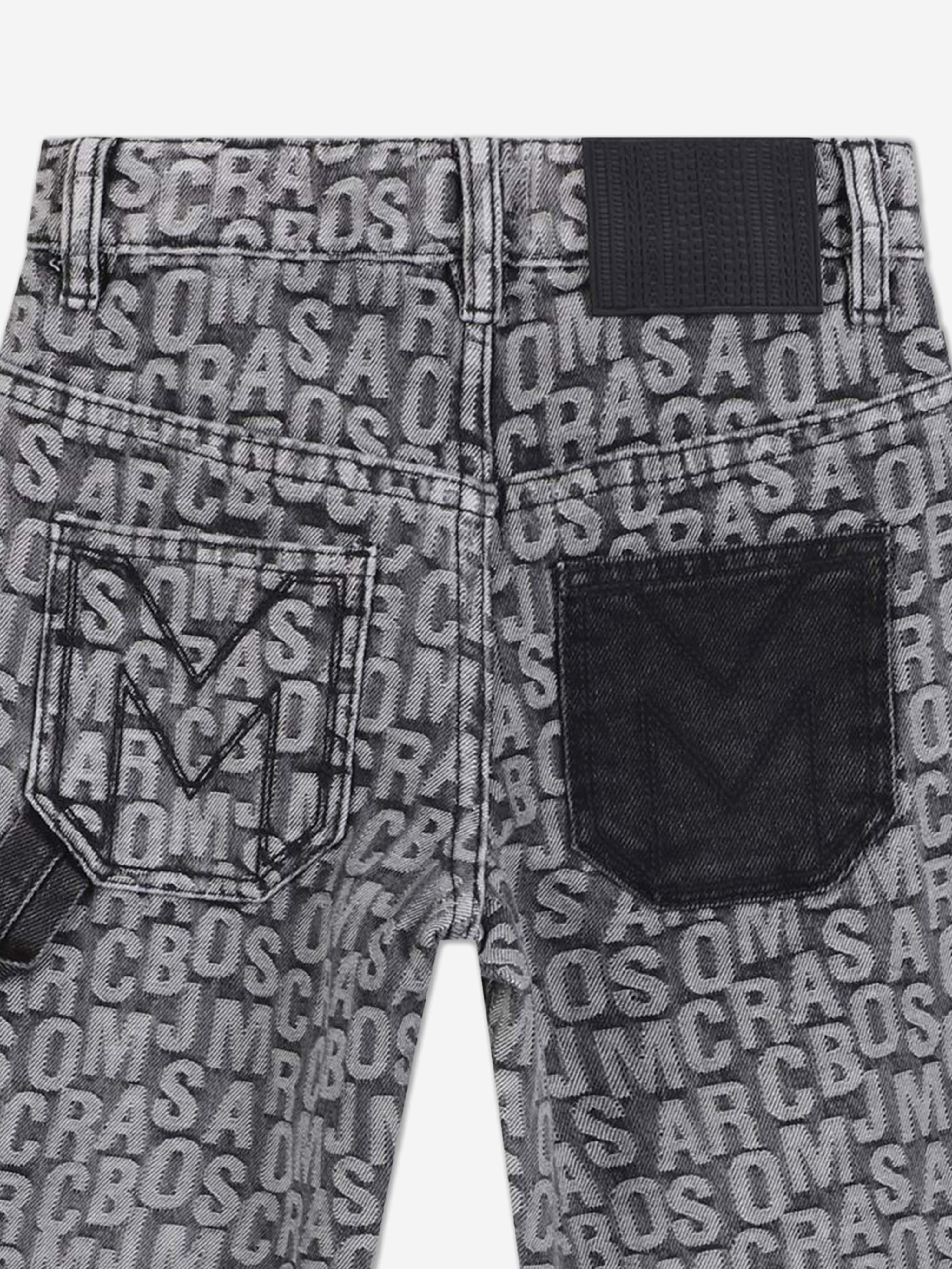 MARC JACOBS Boys Jacquard Logo Jeans in Black