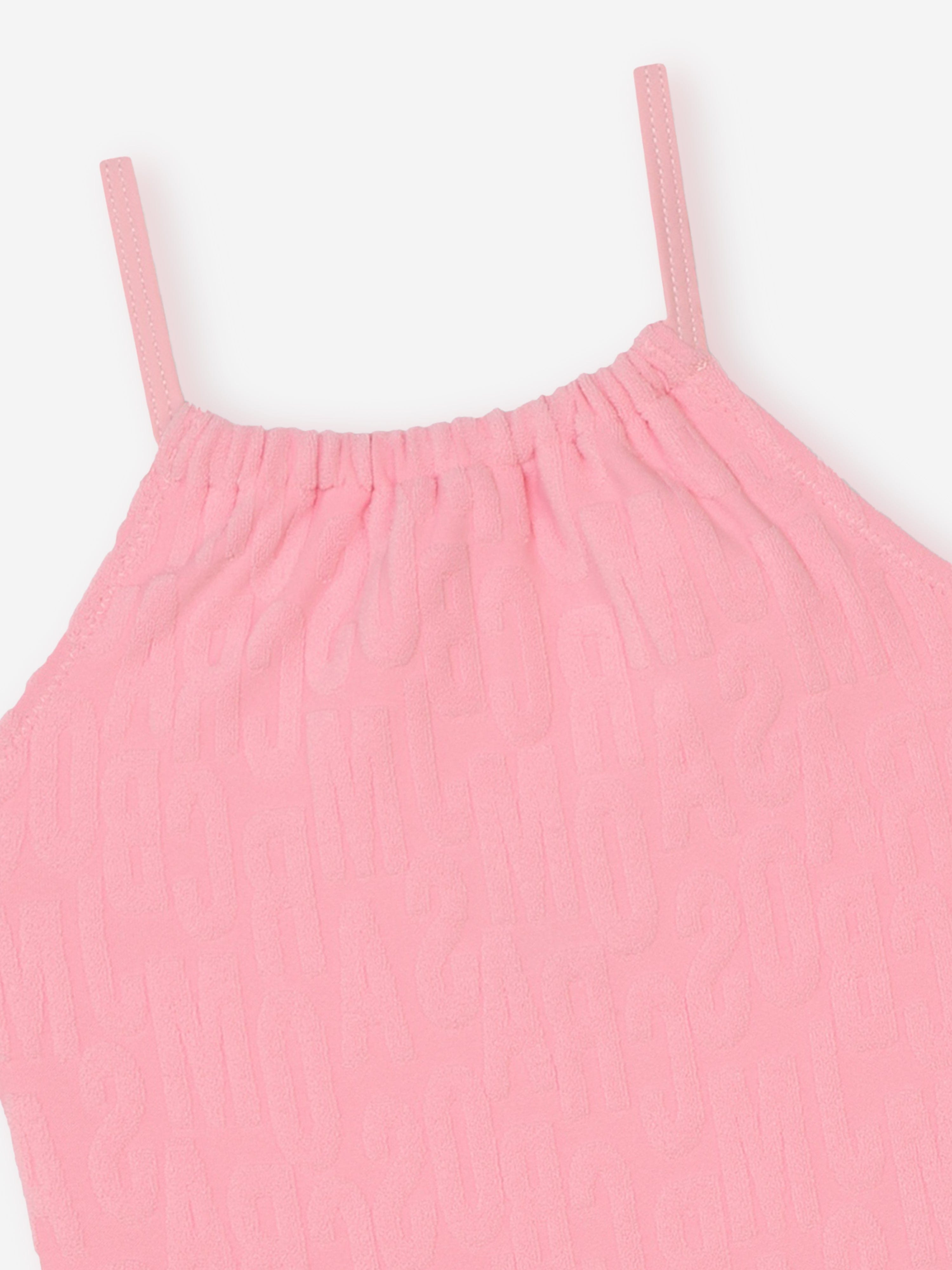 MARC JACOBS Girls Logo Swimsuit in Pink