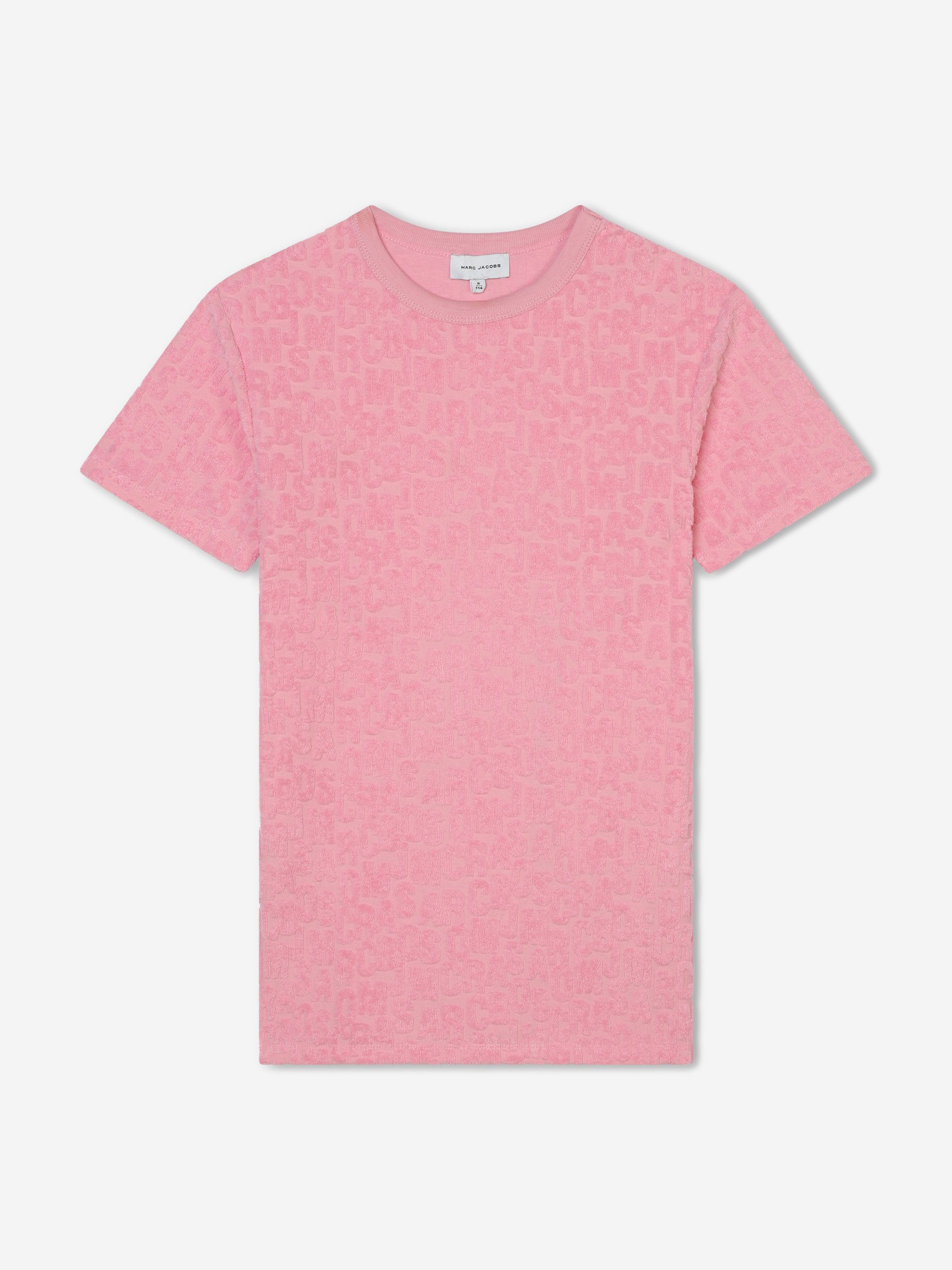 MARC JACOBS Girls Jumbled Logo Dress in Pink