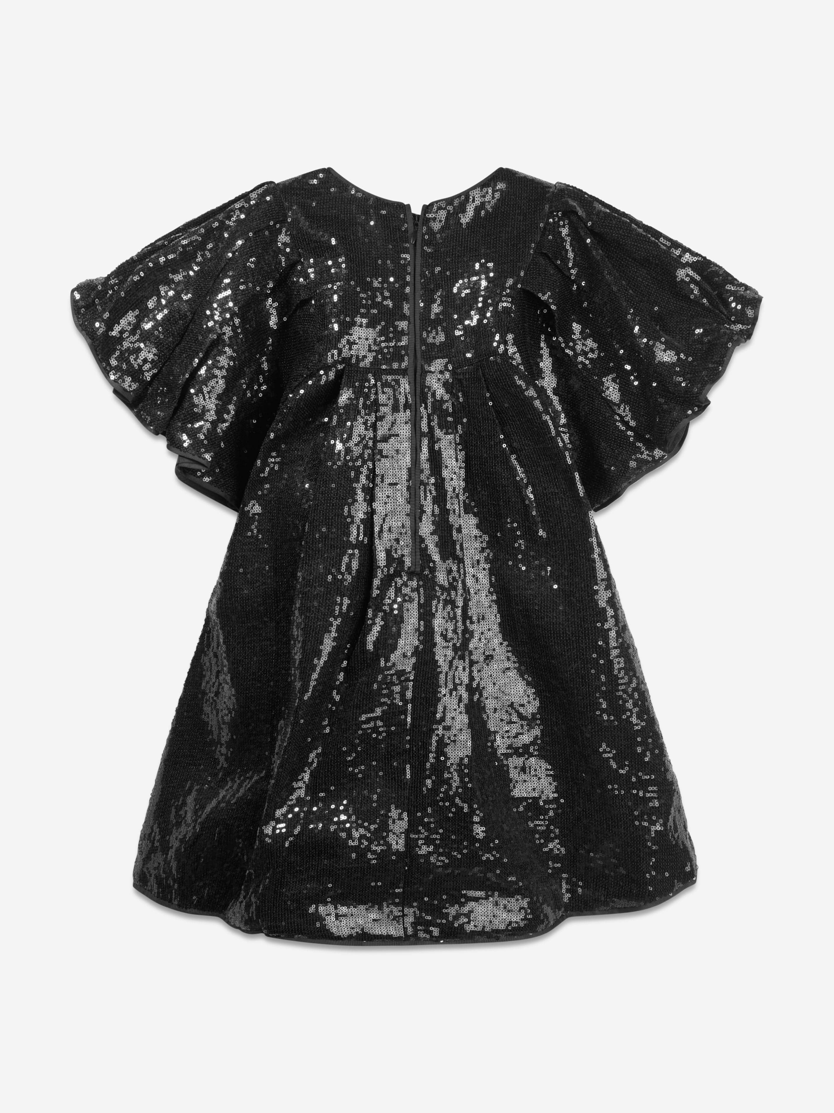 MARC JACOBS Girls Sequinned Occasion Dress in Black