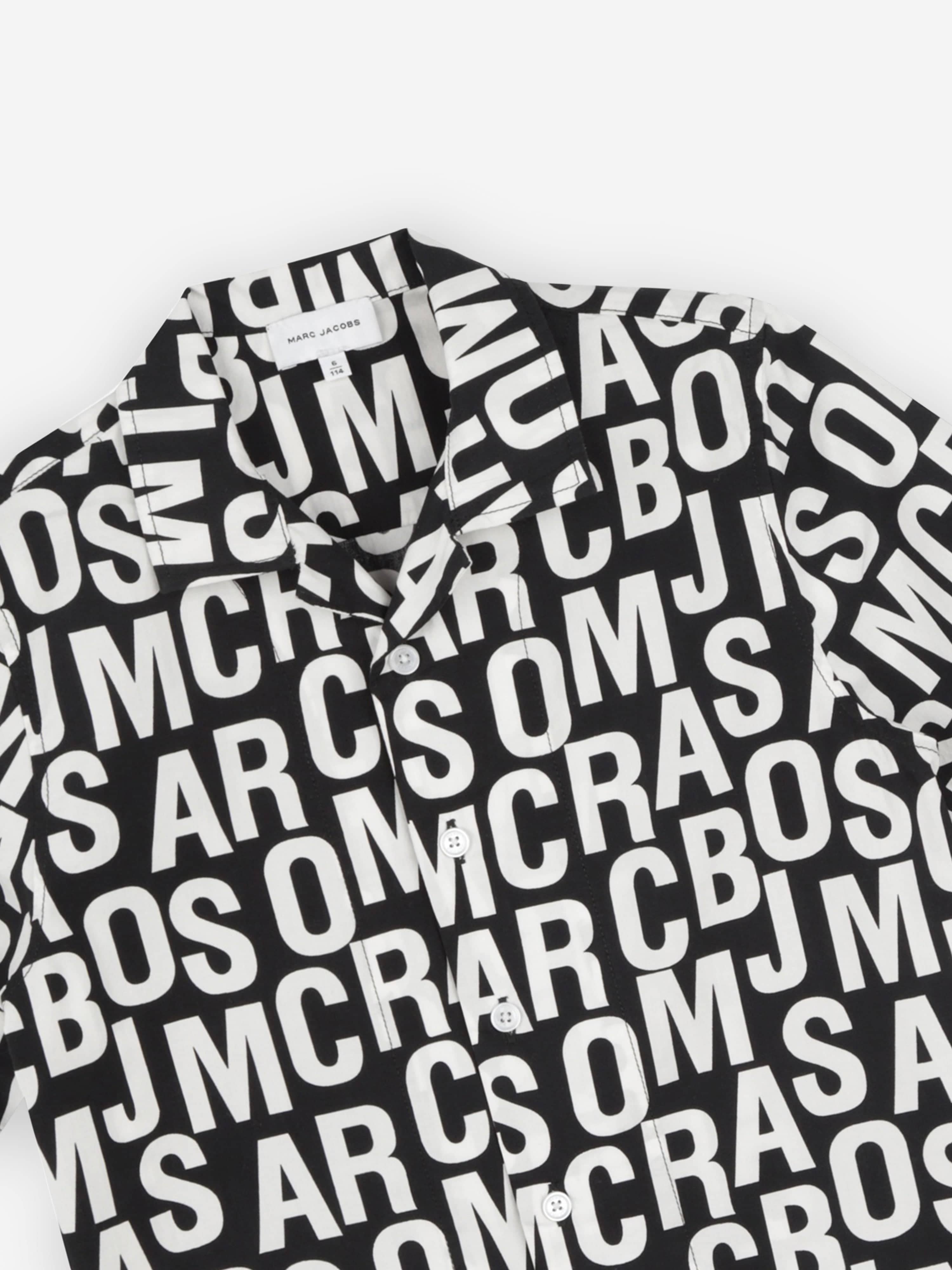 MARC JACOBS Boys Logo Print Shirt in Black