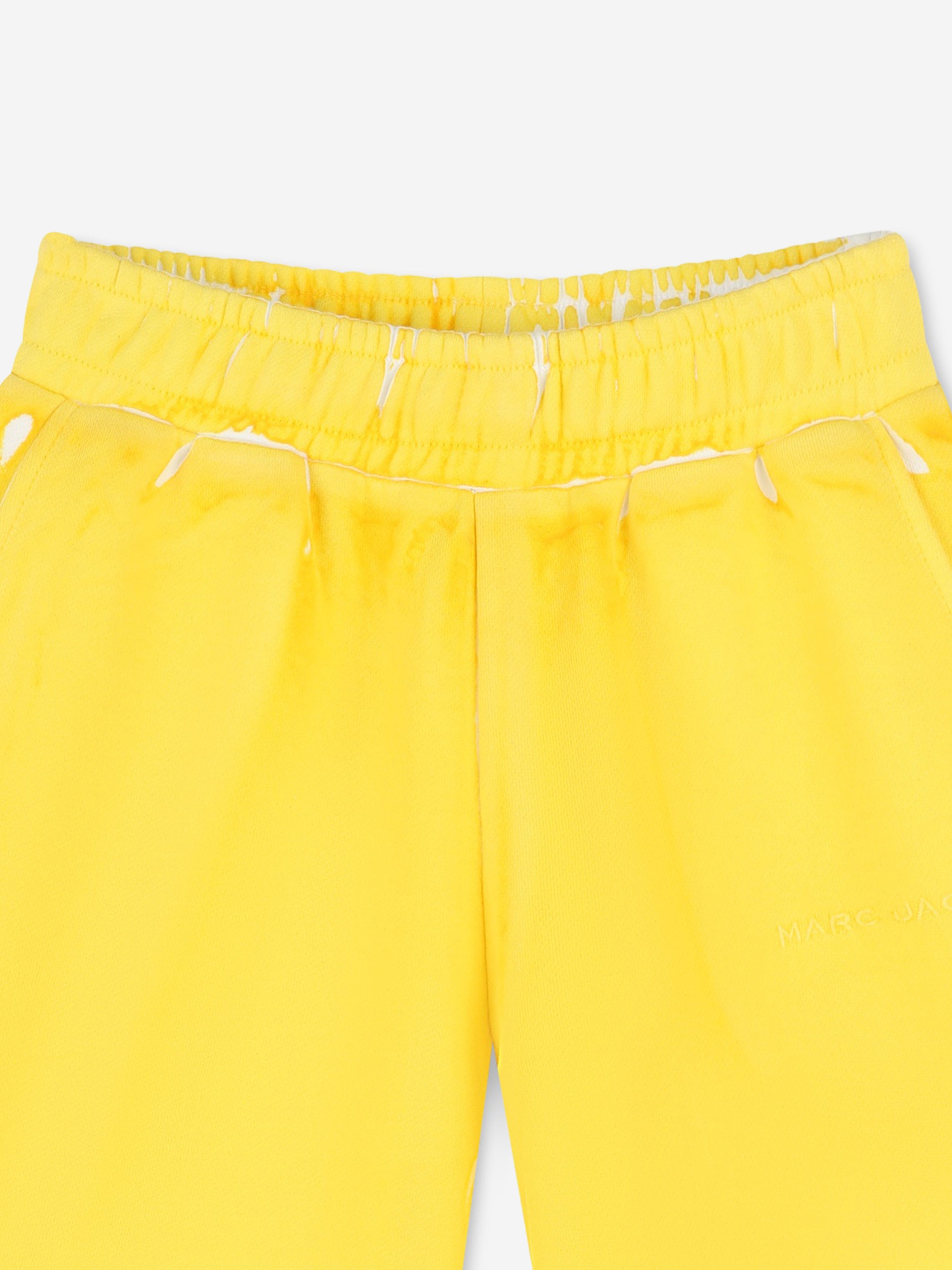 MARC JACOBS Kids French Terry Bermuda Shorts in Yellow