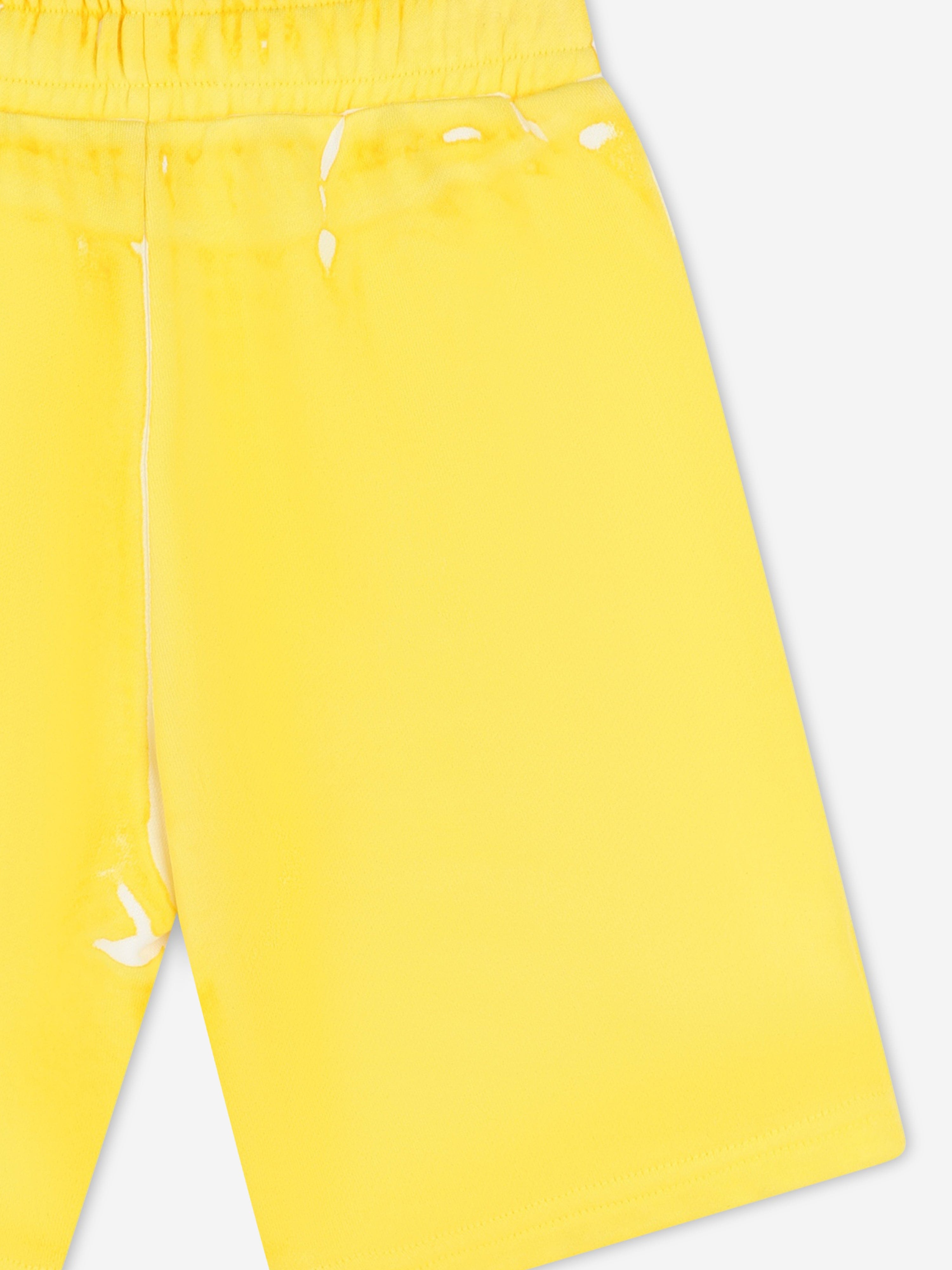 MARC JACOBS Kids French Terry Bermuda Shorts in Yellow