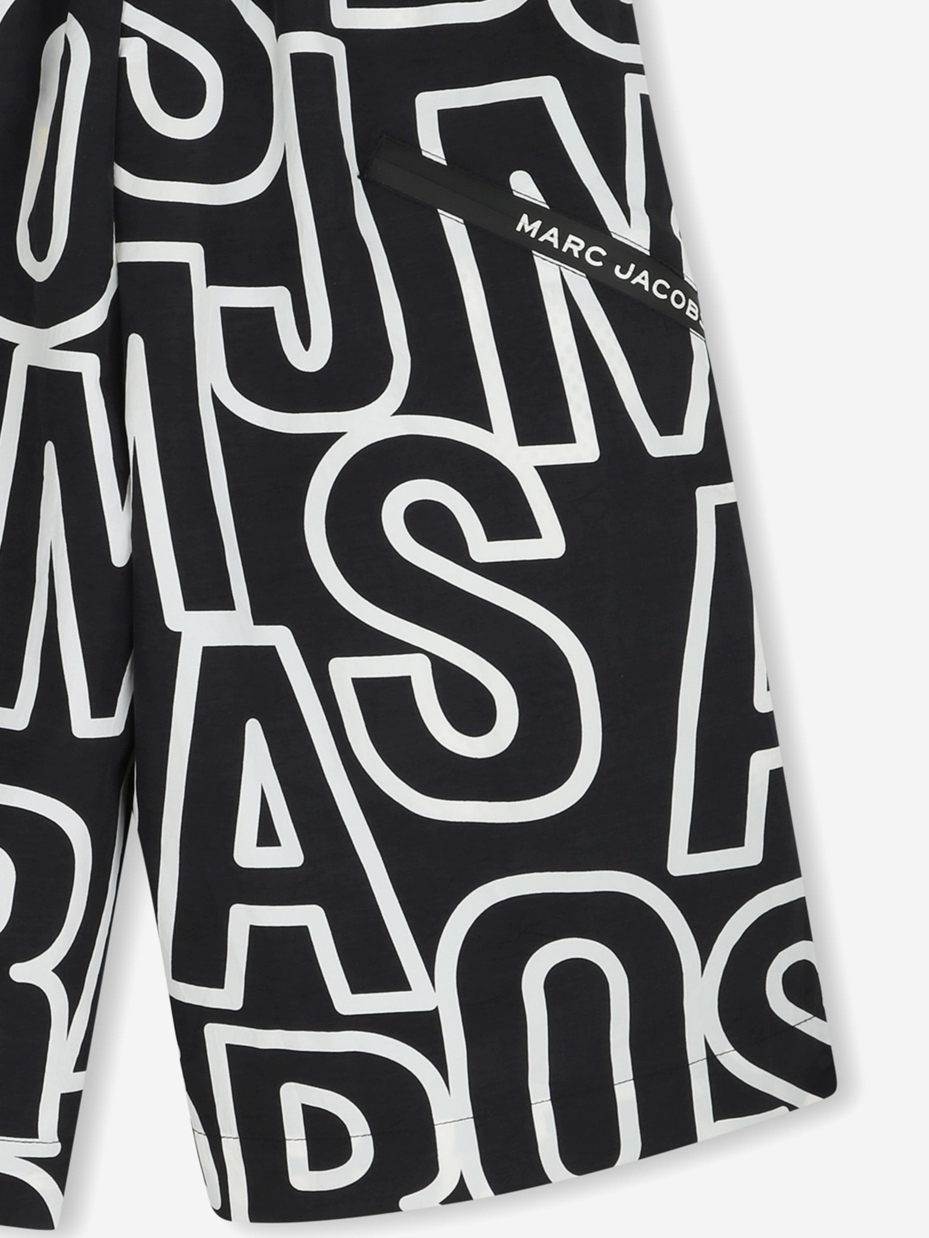 MARC JACOBS Boys Logo Print Bermuda Shorts in Black