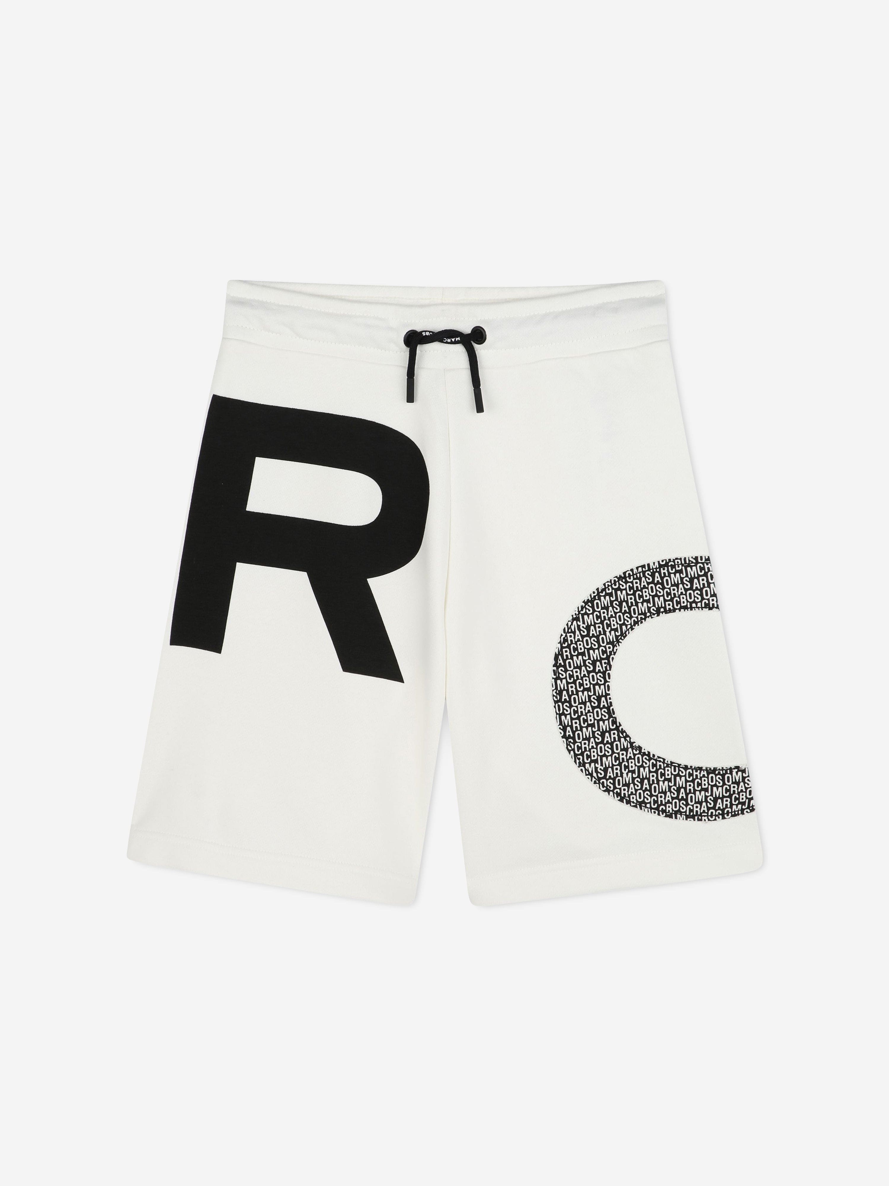 MARC JACOBS Boys Logo Bermuda Shorts in Ivory