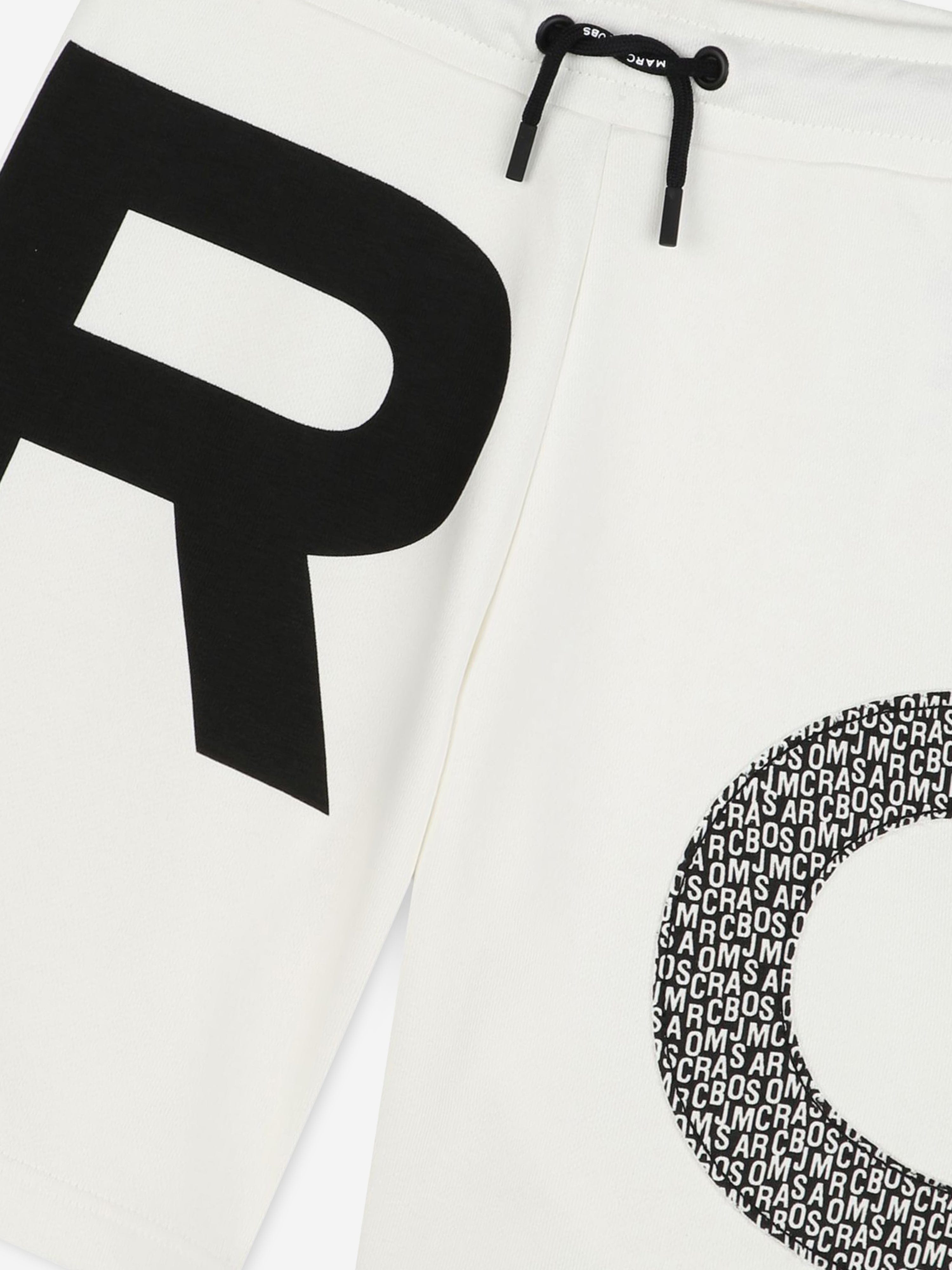 MARC JACOBS Boys Logo Bermuda Shorts in Ivory