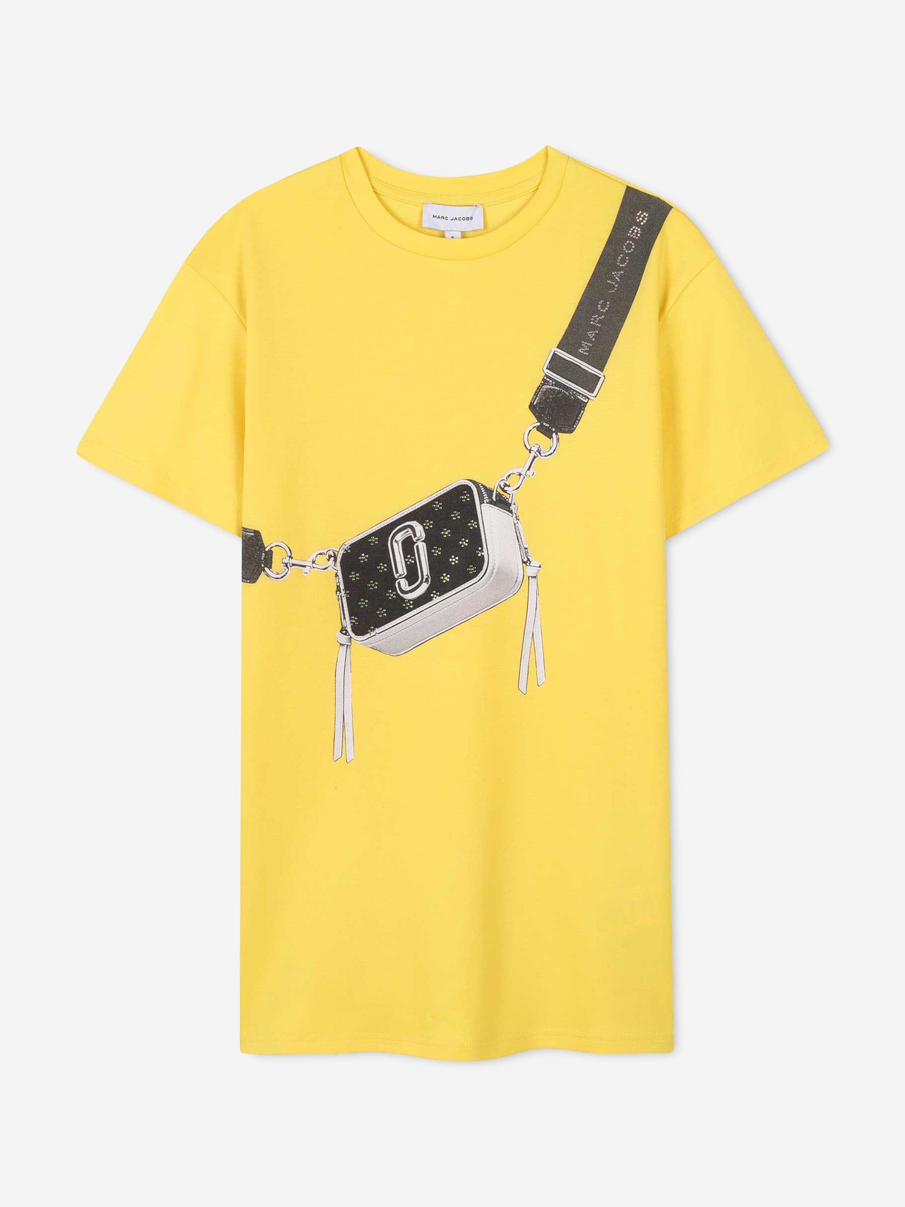 MARC JACOBS Girls Snapshot Print Dress in Yellow